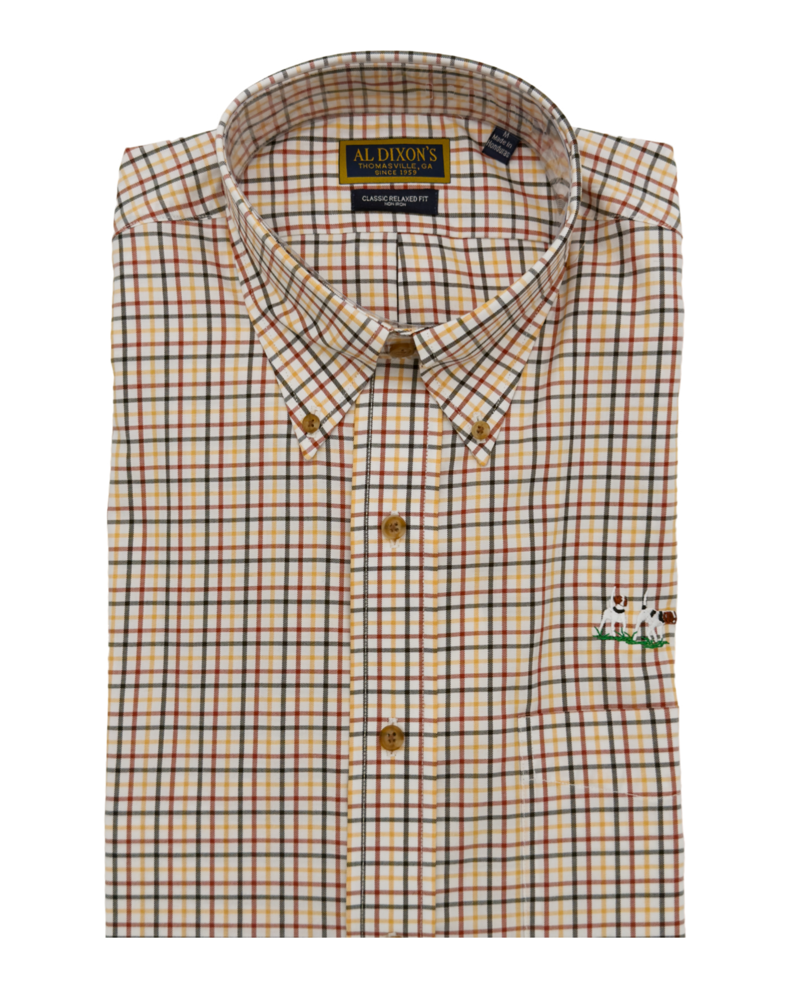 Private Label Sport Shirt - Yellow/Black/Red Plaid