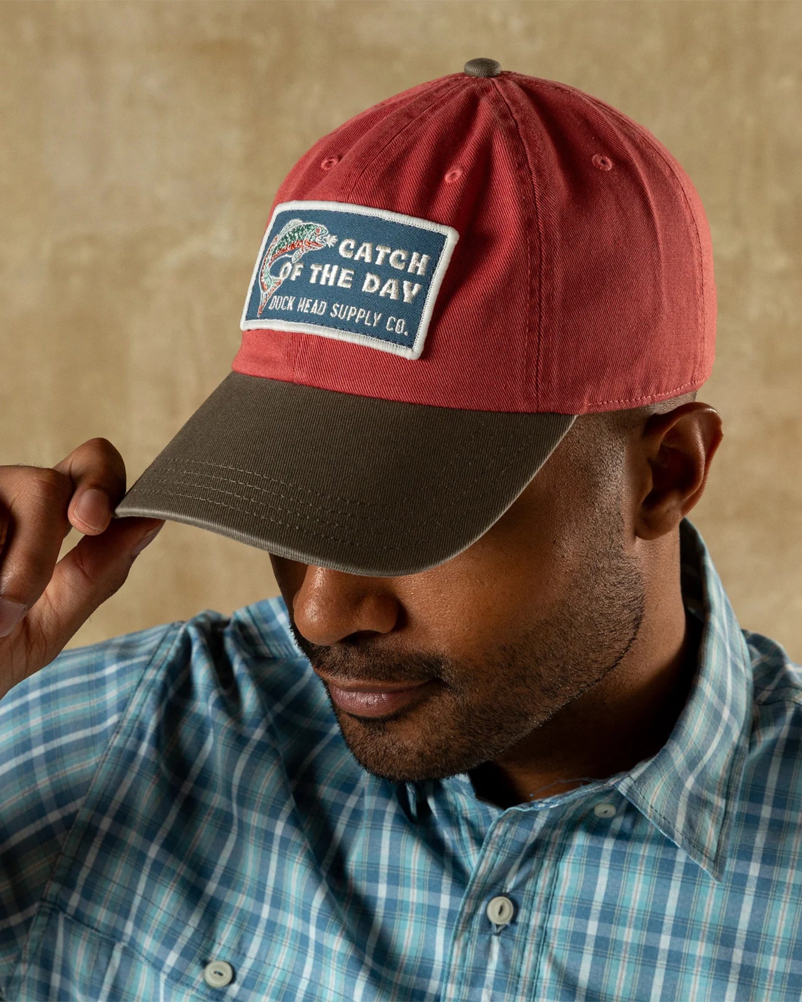 Duck Head Catch of the Day Patch Cotton Twill Hat