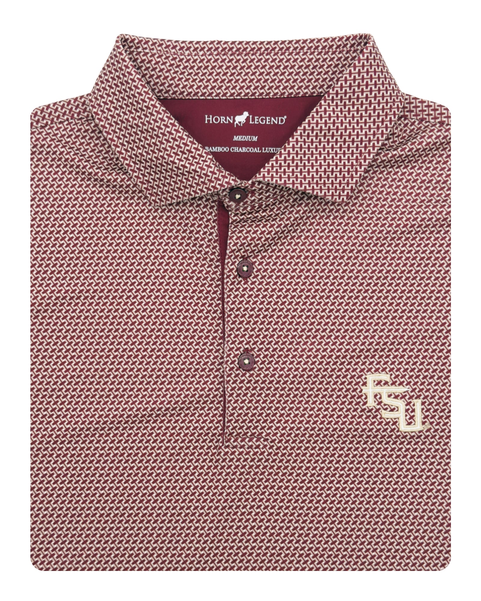 FSU Performance Polo - Sand/Garnet