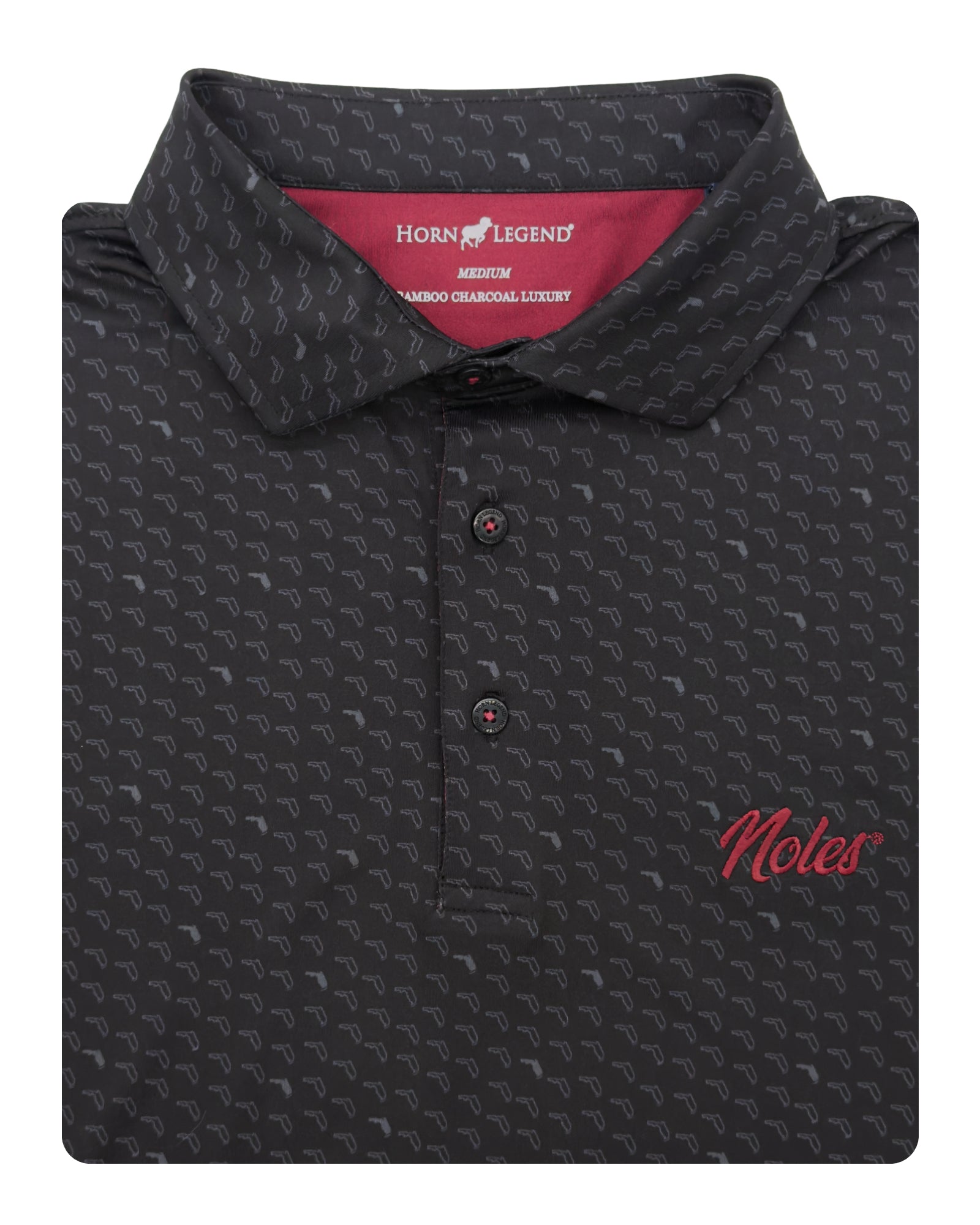 FSU Performance Polo - Black/Charcoal/Garnet