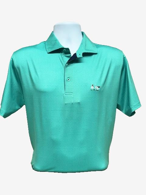 Private Label Performance Polo- FL Green/Navy