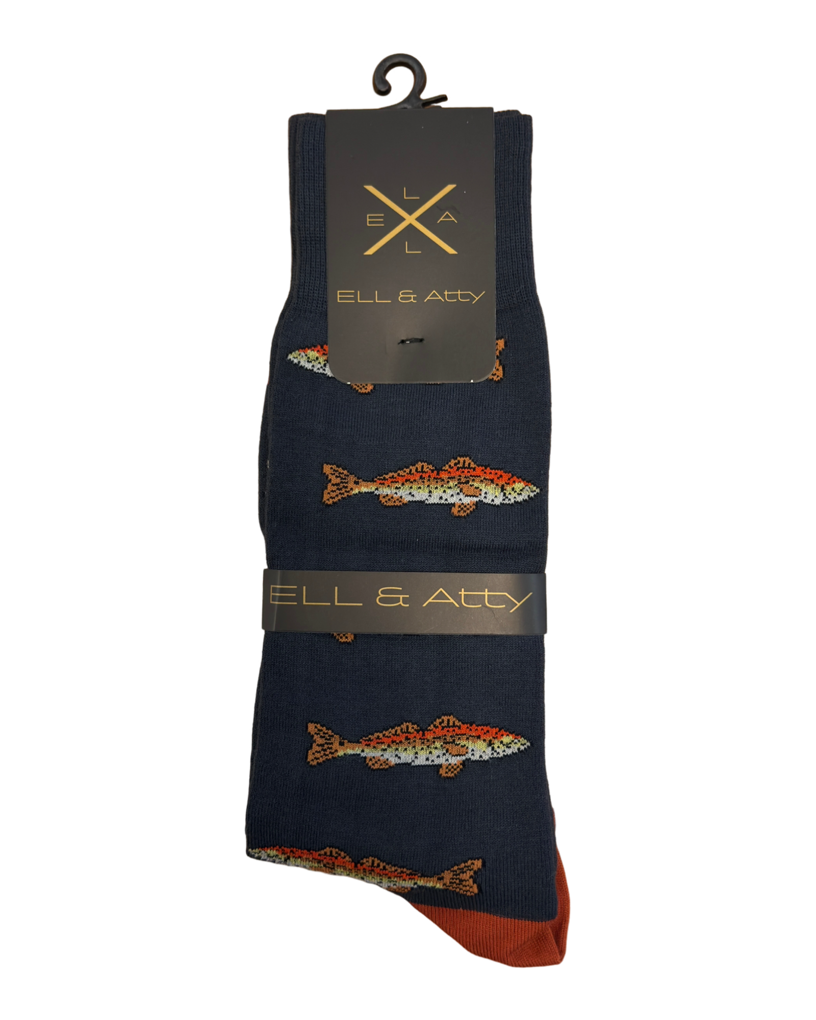 Ell & Atty Socks- Redfish- Slate