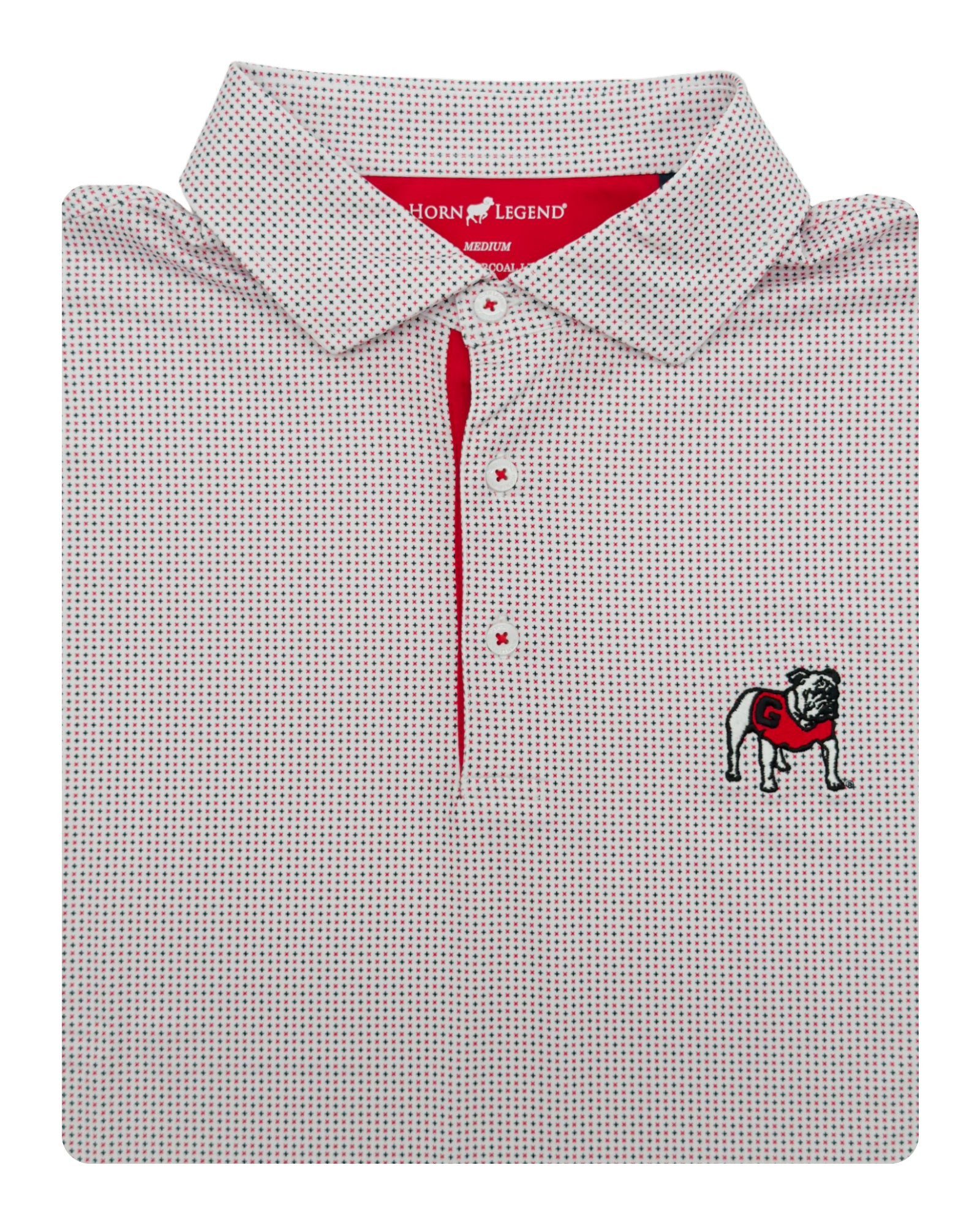UGA Performance Polo - White/Black/Red