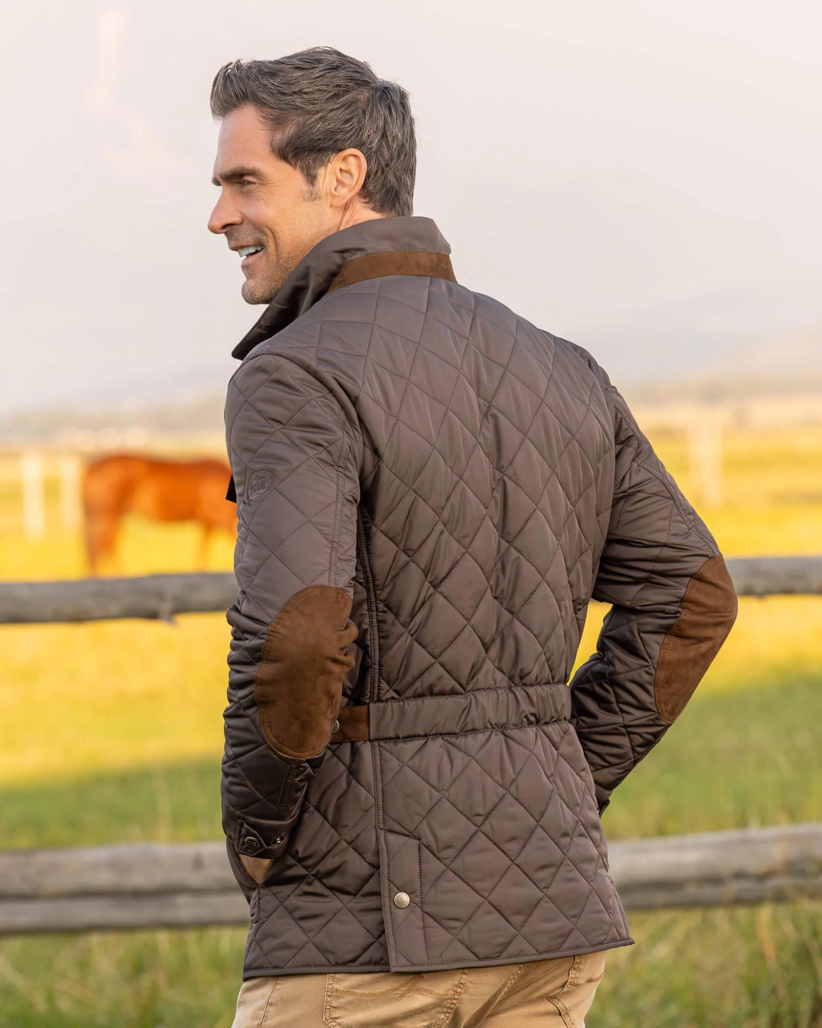 Adventurer Diamond Quilted Nylon Jacket - Gunmetal