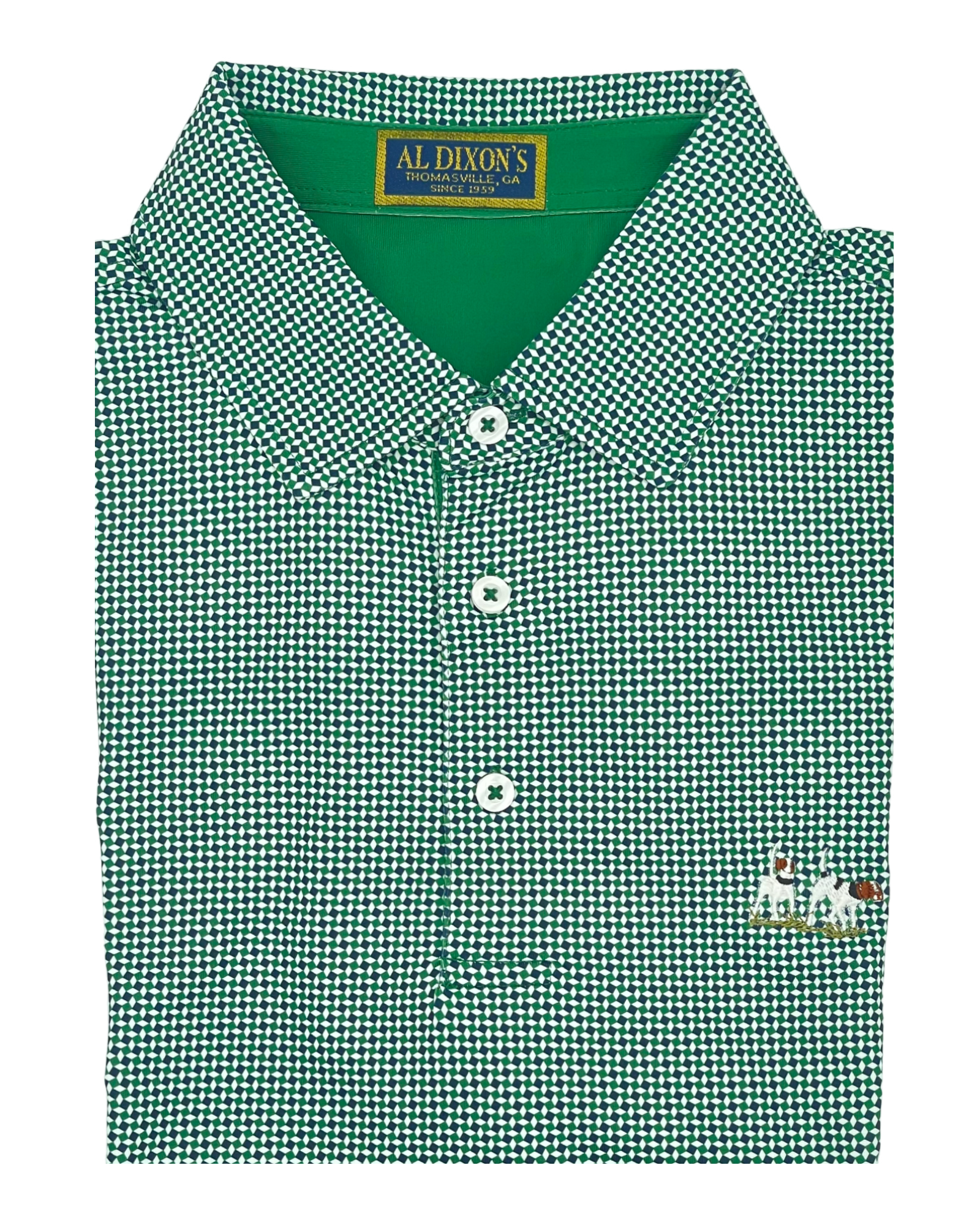 Al Dixon Performance Polo - Ecru/Mallard/Navy