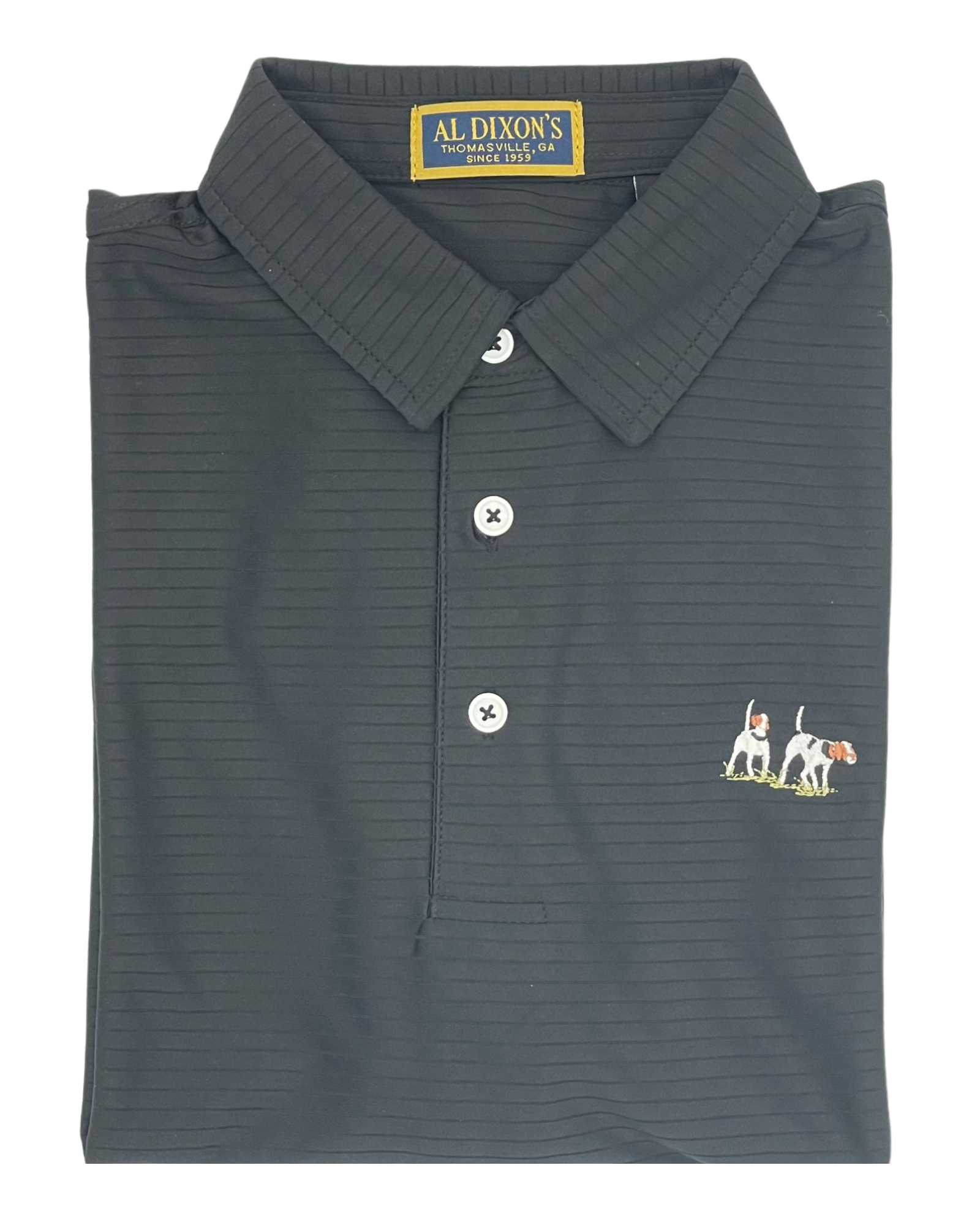 Al Dixon Performance Polo- Tonal Stripe Black