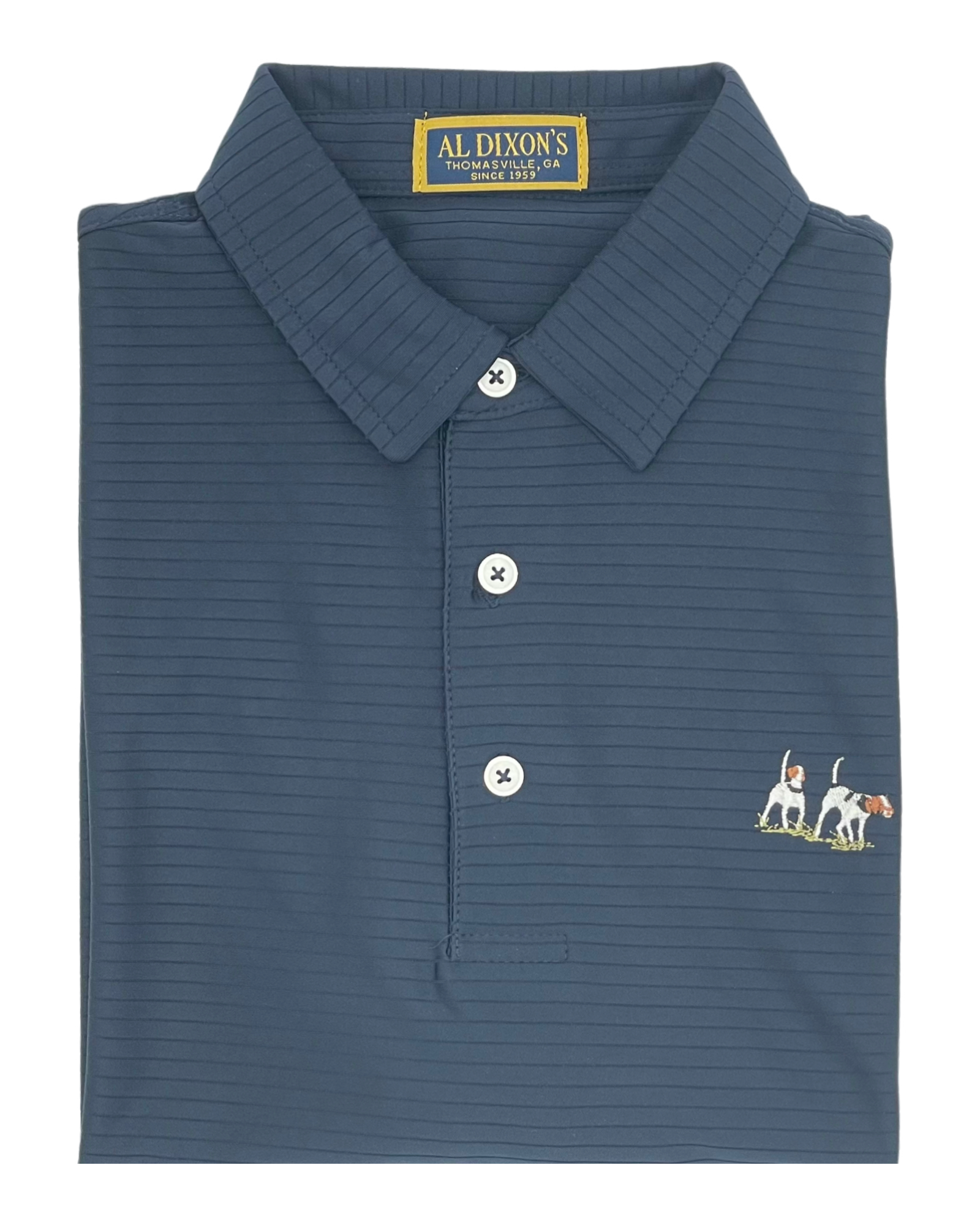 Al Dixon Performance Polo- Tonal Stripe Navy