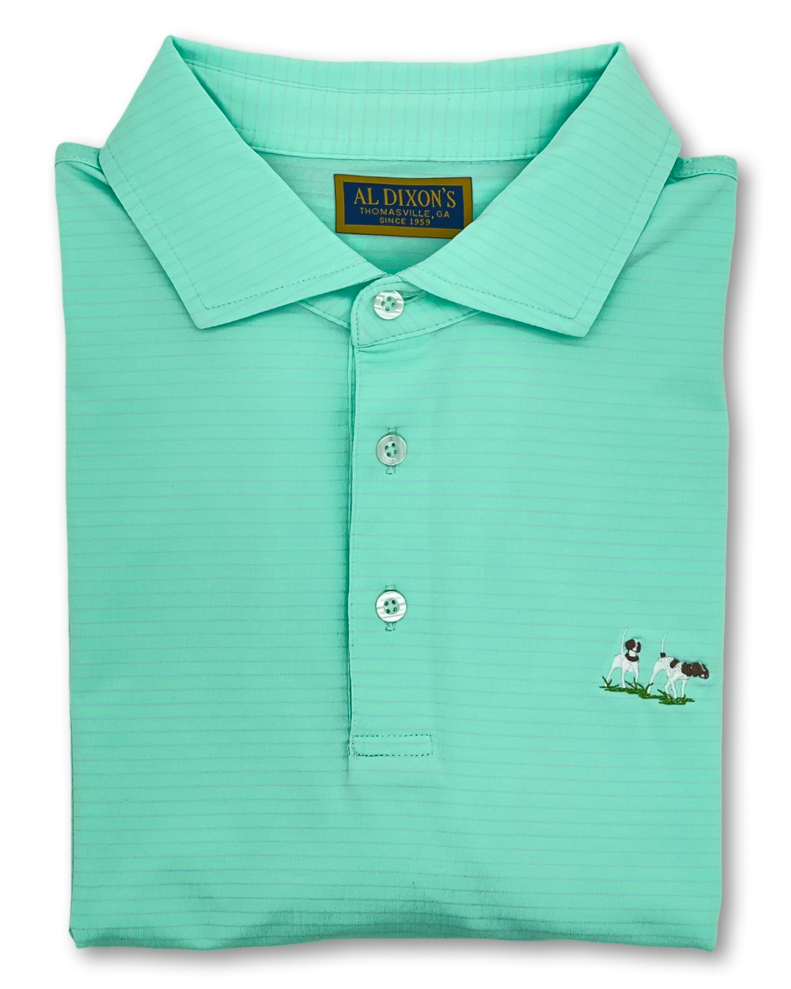 Al Dixons Performance Polo - Aqua/Light Blue