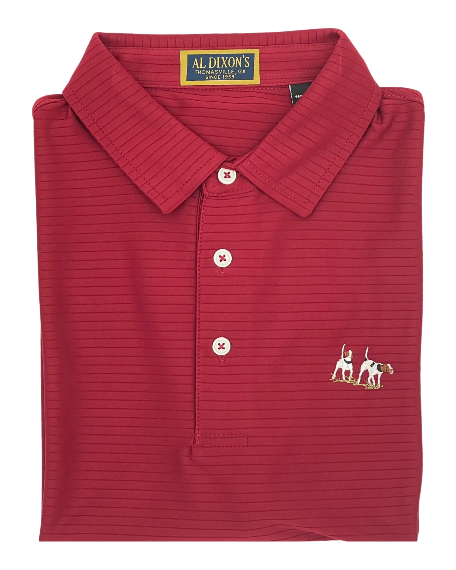 Al Dixon Performance Polo - Tonal Stripe Crimson