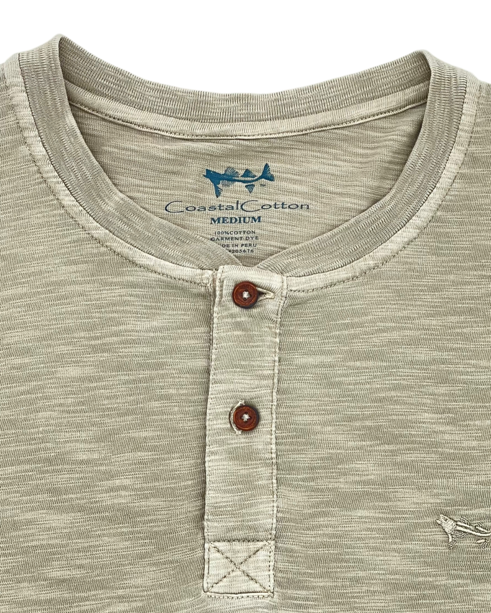 Coastal Cotton- Long Sleeve Henley- Tradewinds