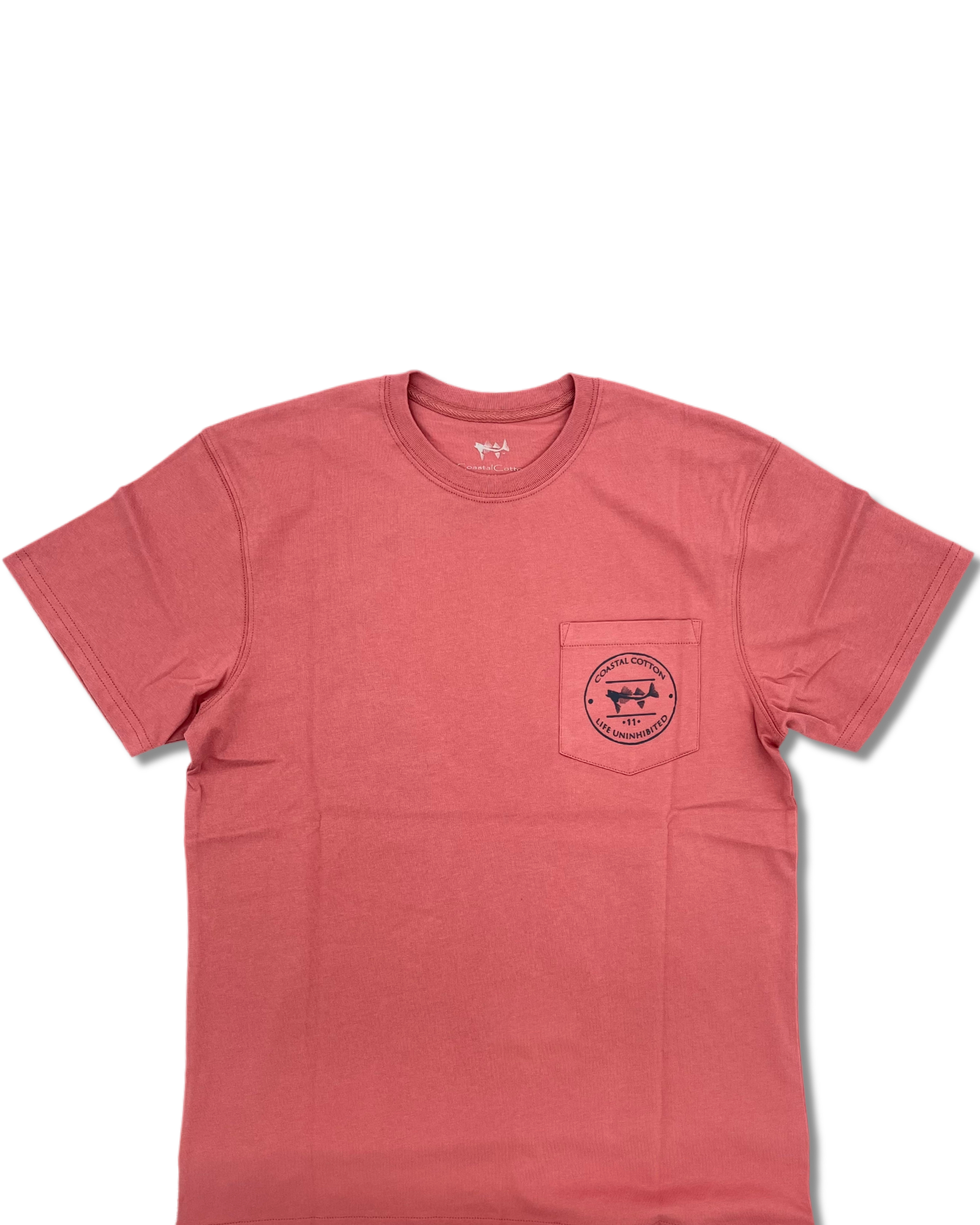 Coastal Cotton T-Shirt - Coral