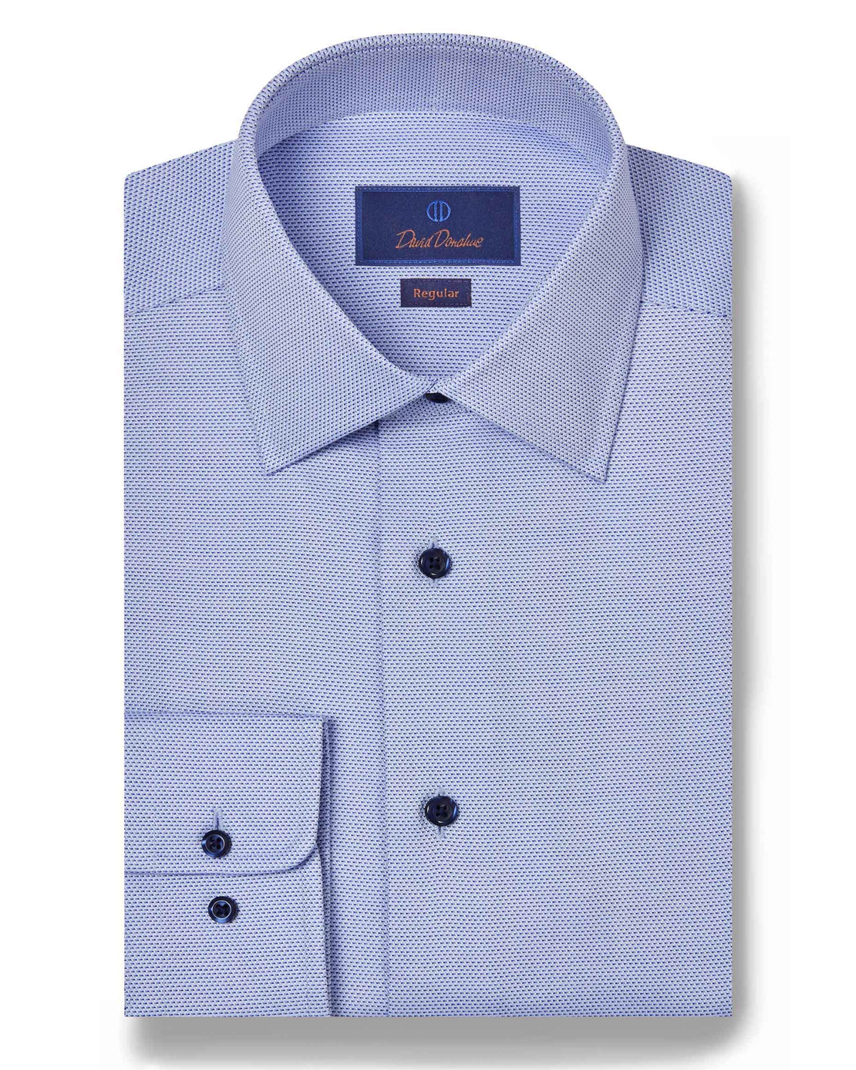 david donahue dress shirts Donahue- Shirt- Blue Micro Dobby- Trim Fit sewing pattern Vintage Champagne Wedding Dresses adjustable cuffs. Dimensions:52