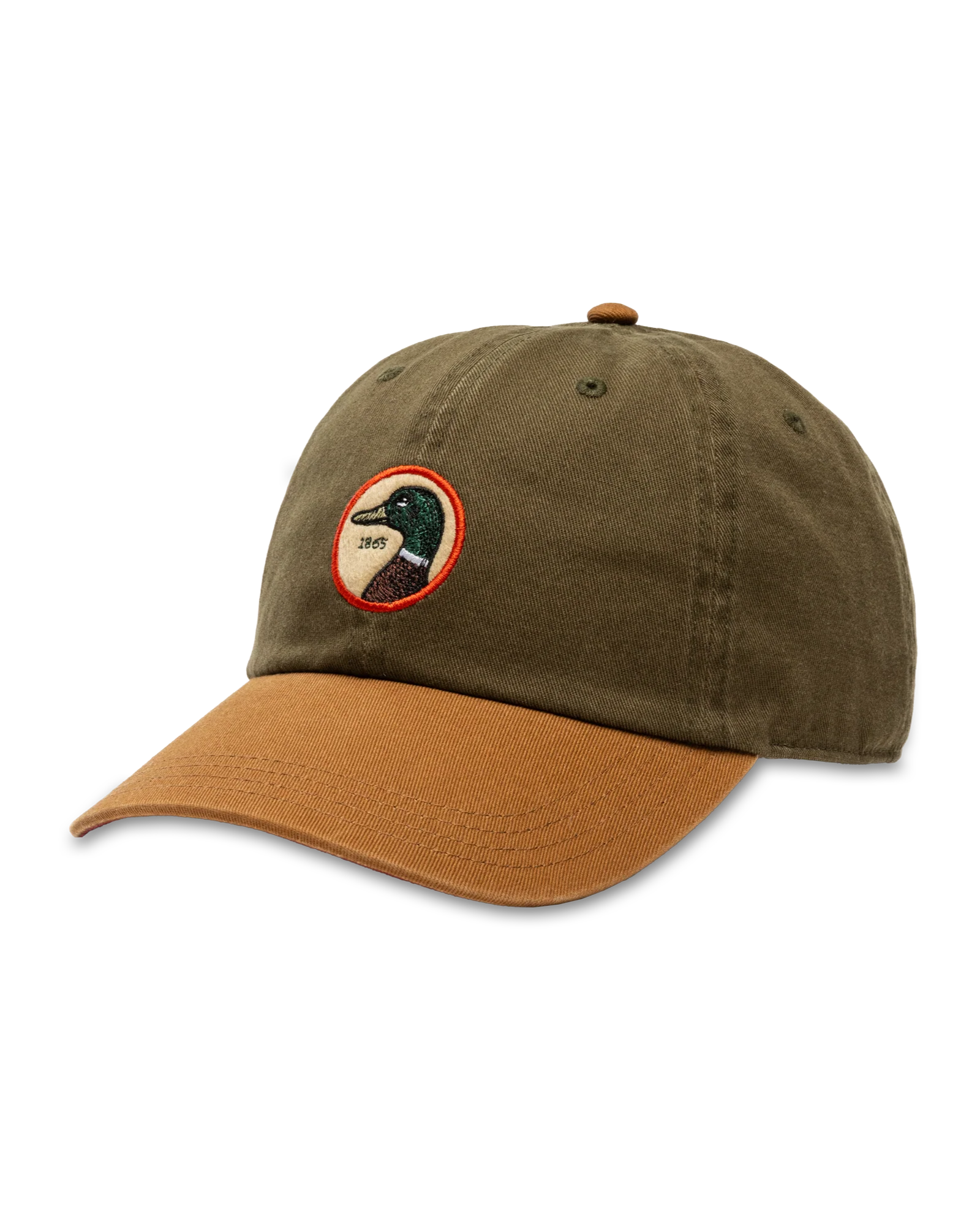 Duck Head Circle Patch Twill Hat - Dark Olive