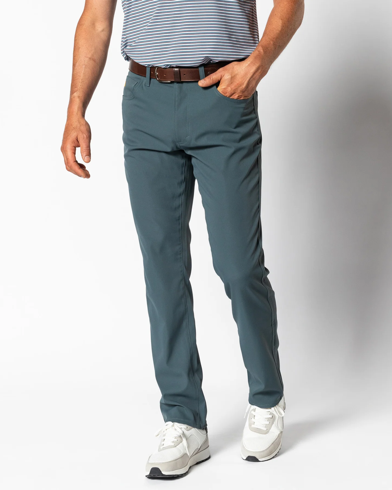 Duck Head Long Drive Performance 5 Pocket Pant - Graphite Blue