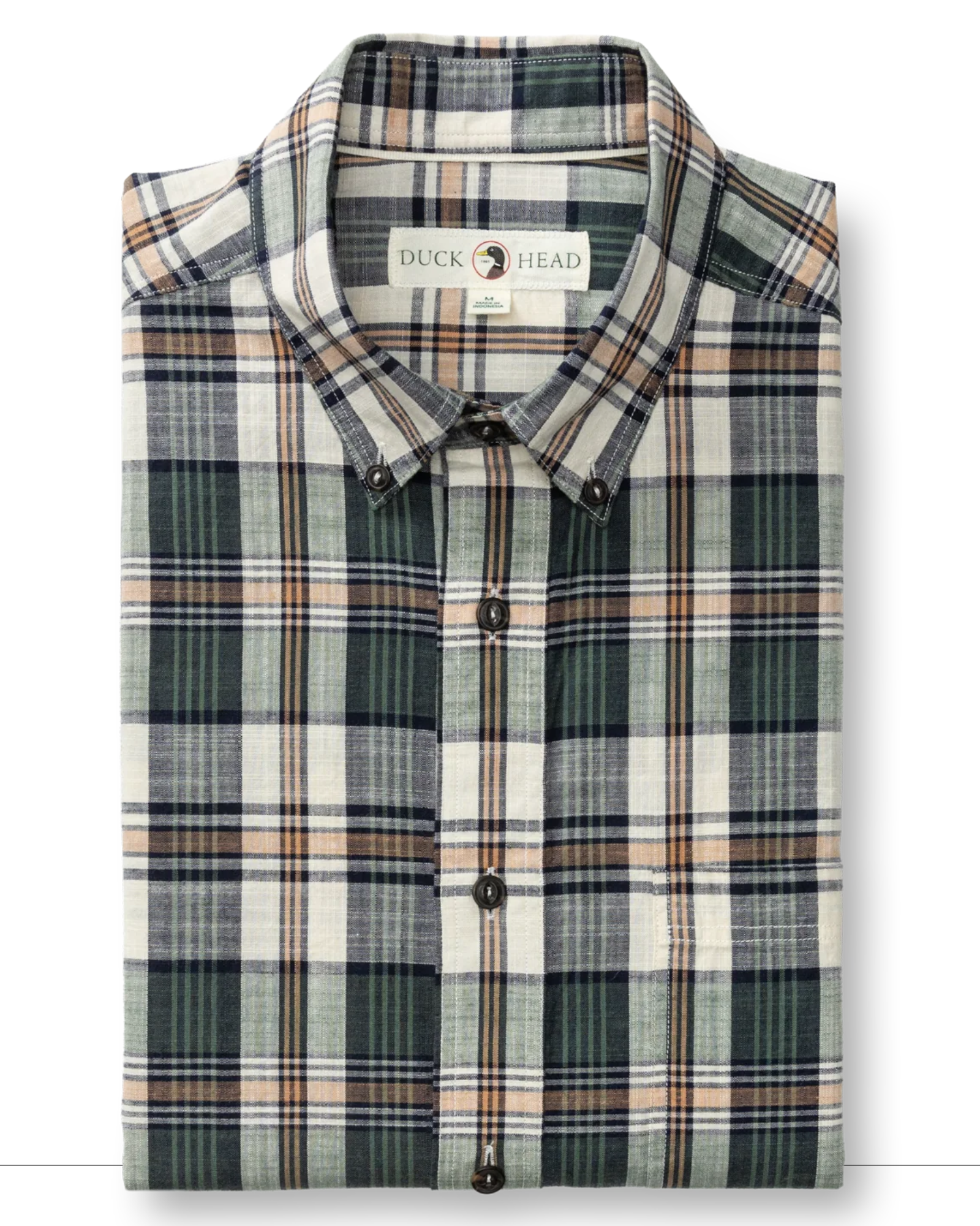 Duck Head Cotton Slub Sport Shirt - Huntington Plaid