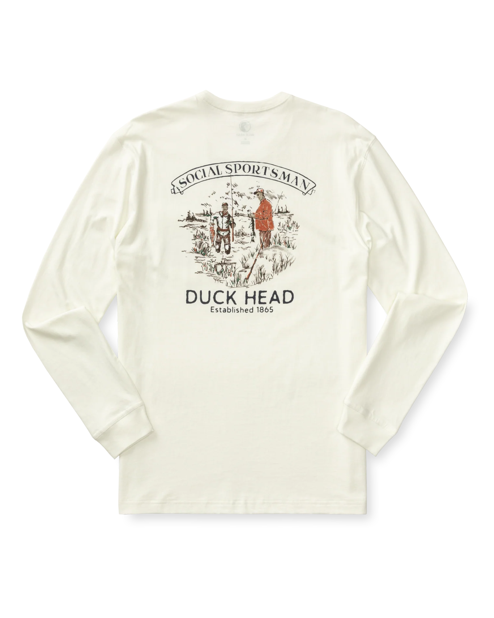 Duck Head Fisherman's Folklore Long Sleeve T-Shirt - Soft White