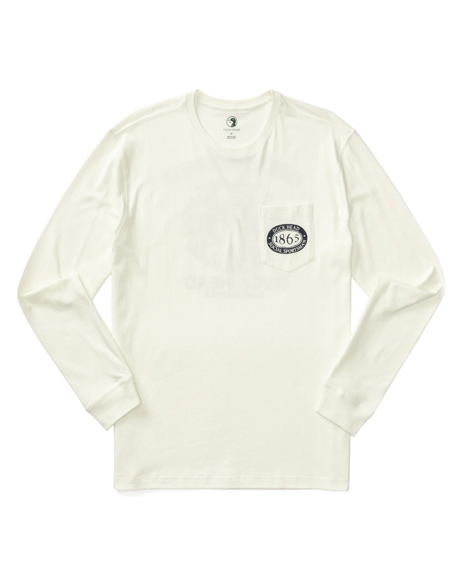 Duck Head Fisherman's Folklore Long Sleeve T-Shirt - Soft White
