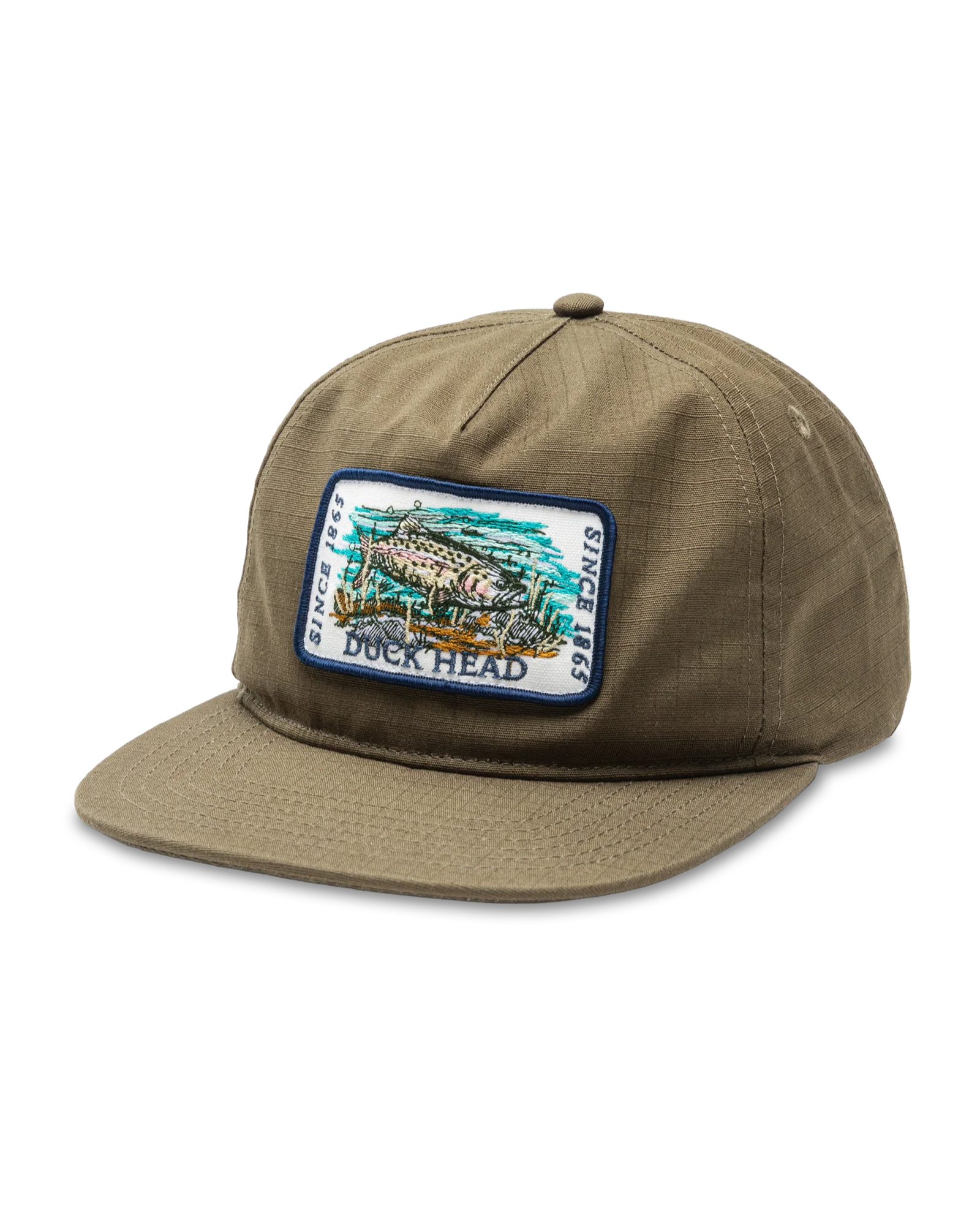 Duck Head Ripstop Unstructerd 5-Panel Hat - Deep Olive