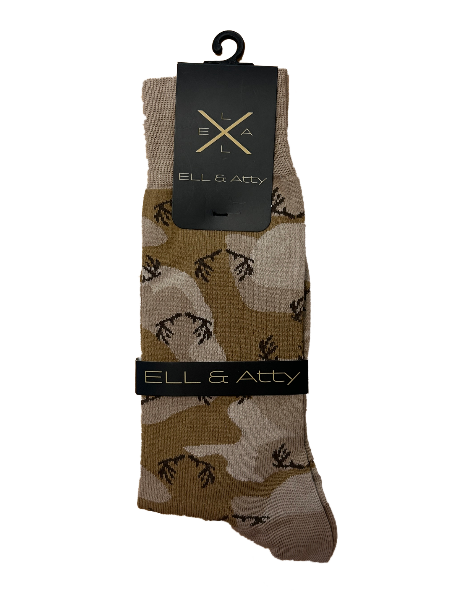 Ell & Atty Socks- Camo Khaki