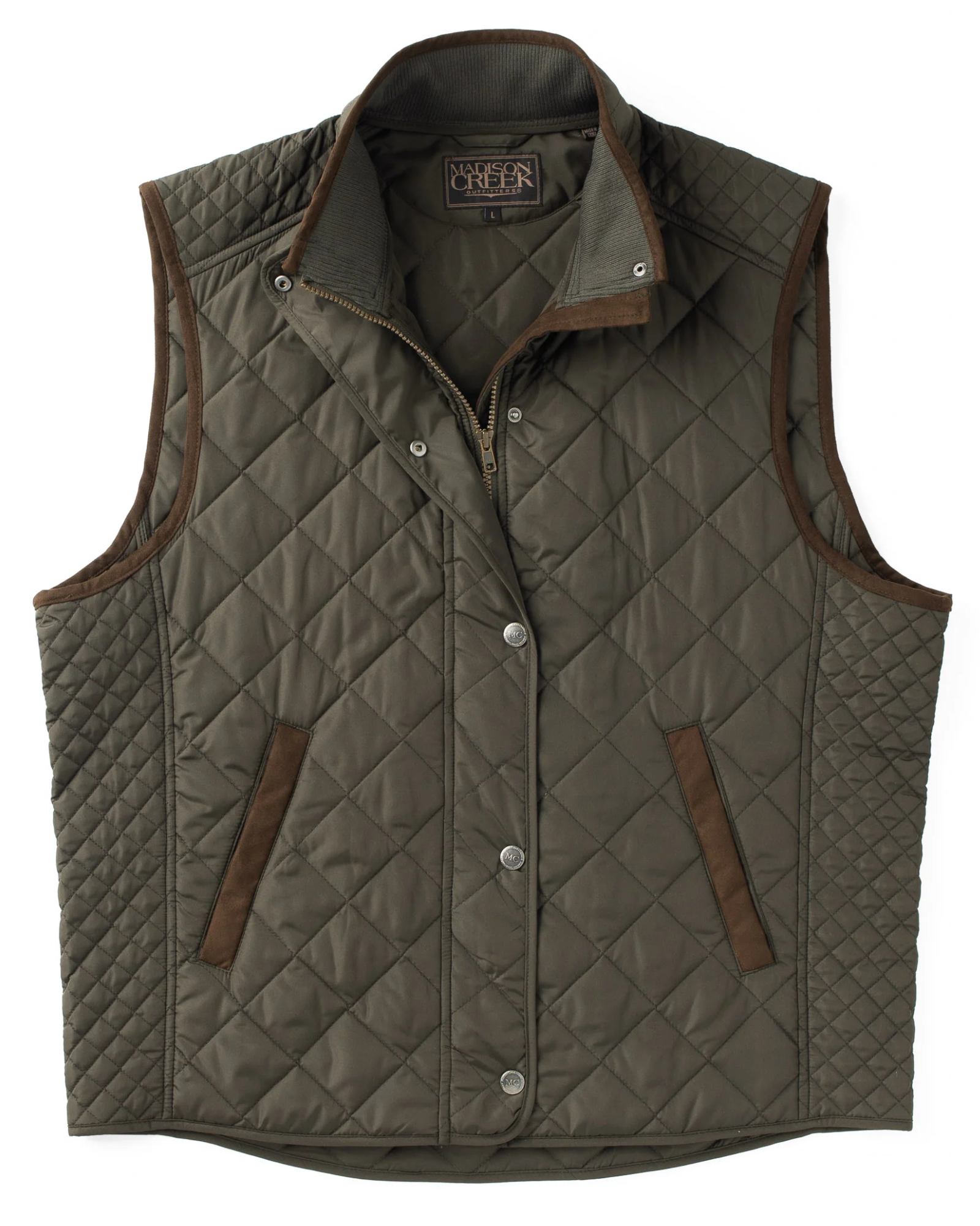 Greenville Diamond Quilted Nylon Vest - Loden