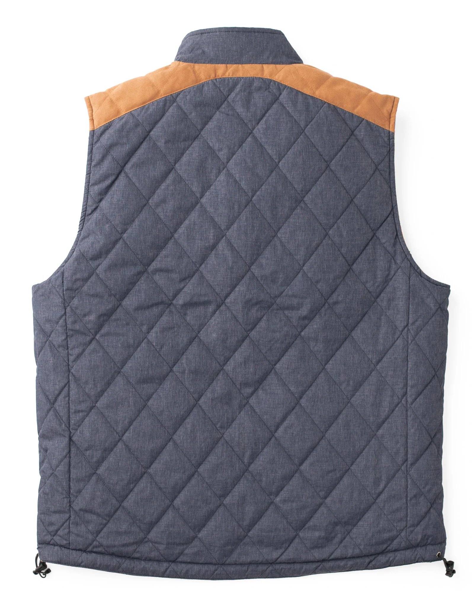 High Point Nylon & Microsuede Reversible Vest - Whiskey/Navy