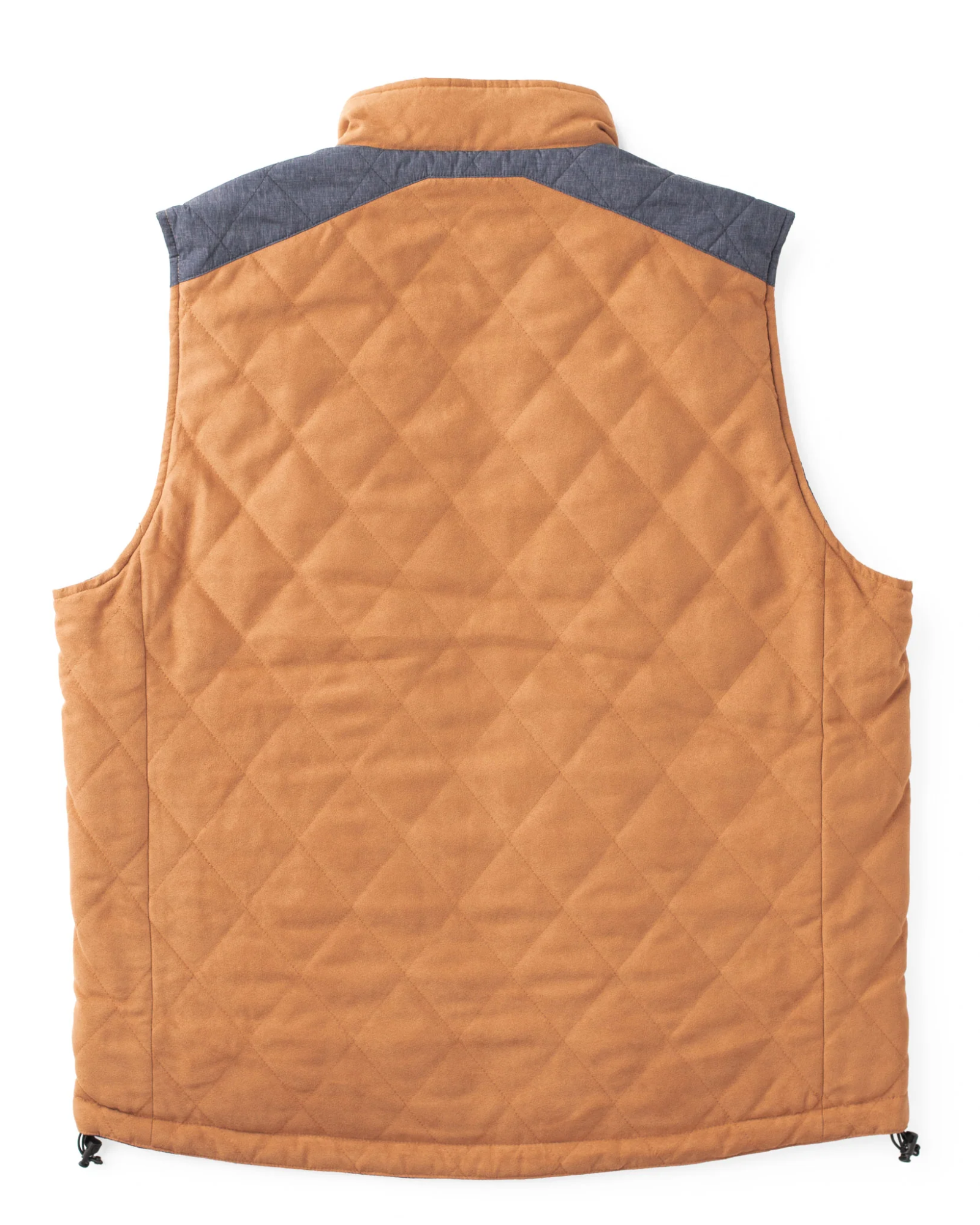 High Point Nylon & Microsuede Reversible Vest - Whiskey/Navy