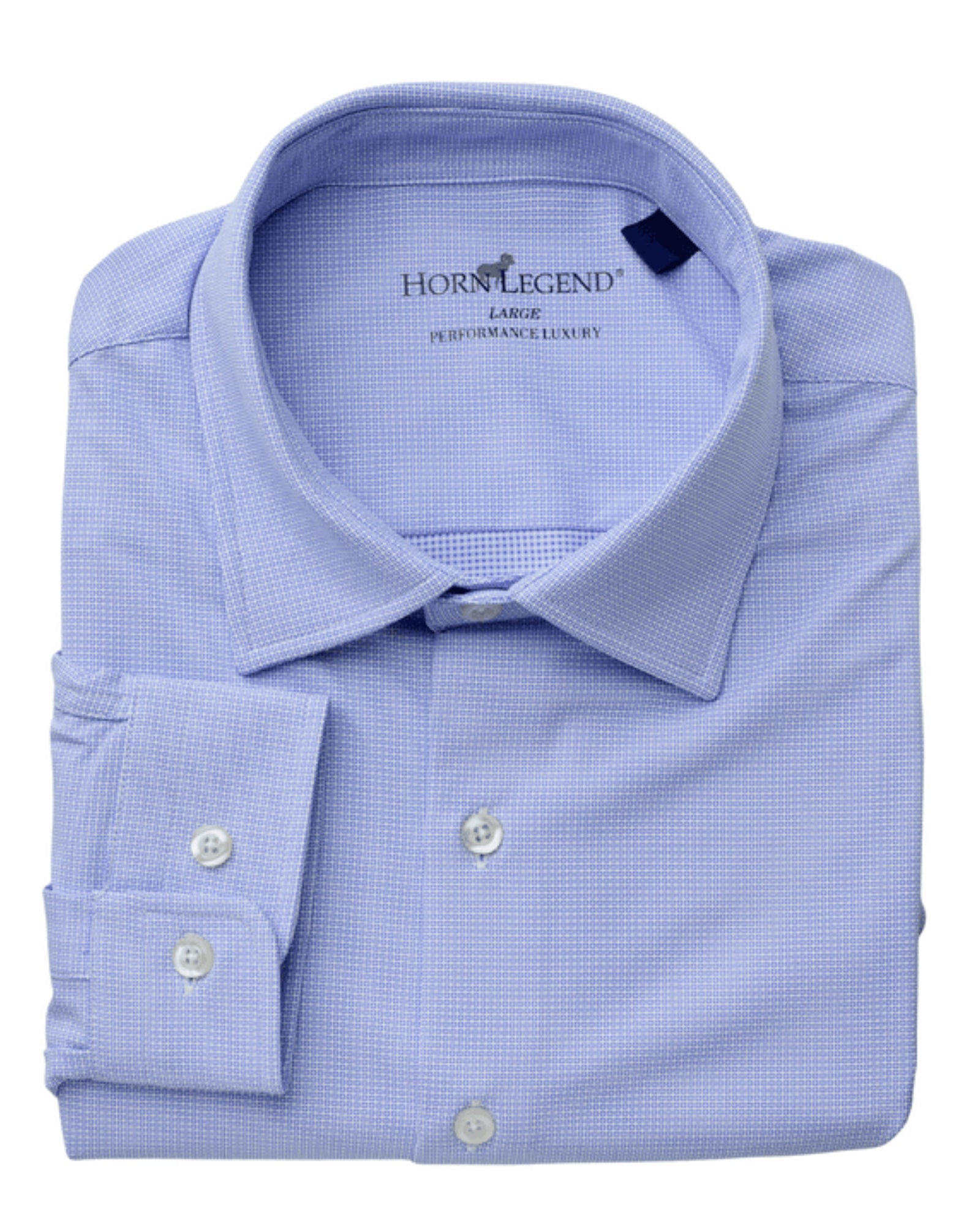 Horn Legend- Hidden Button-Down Sport Shirt- Royal