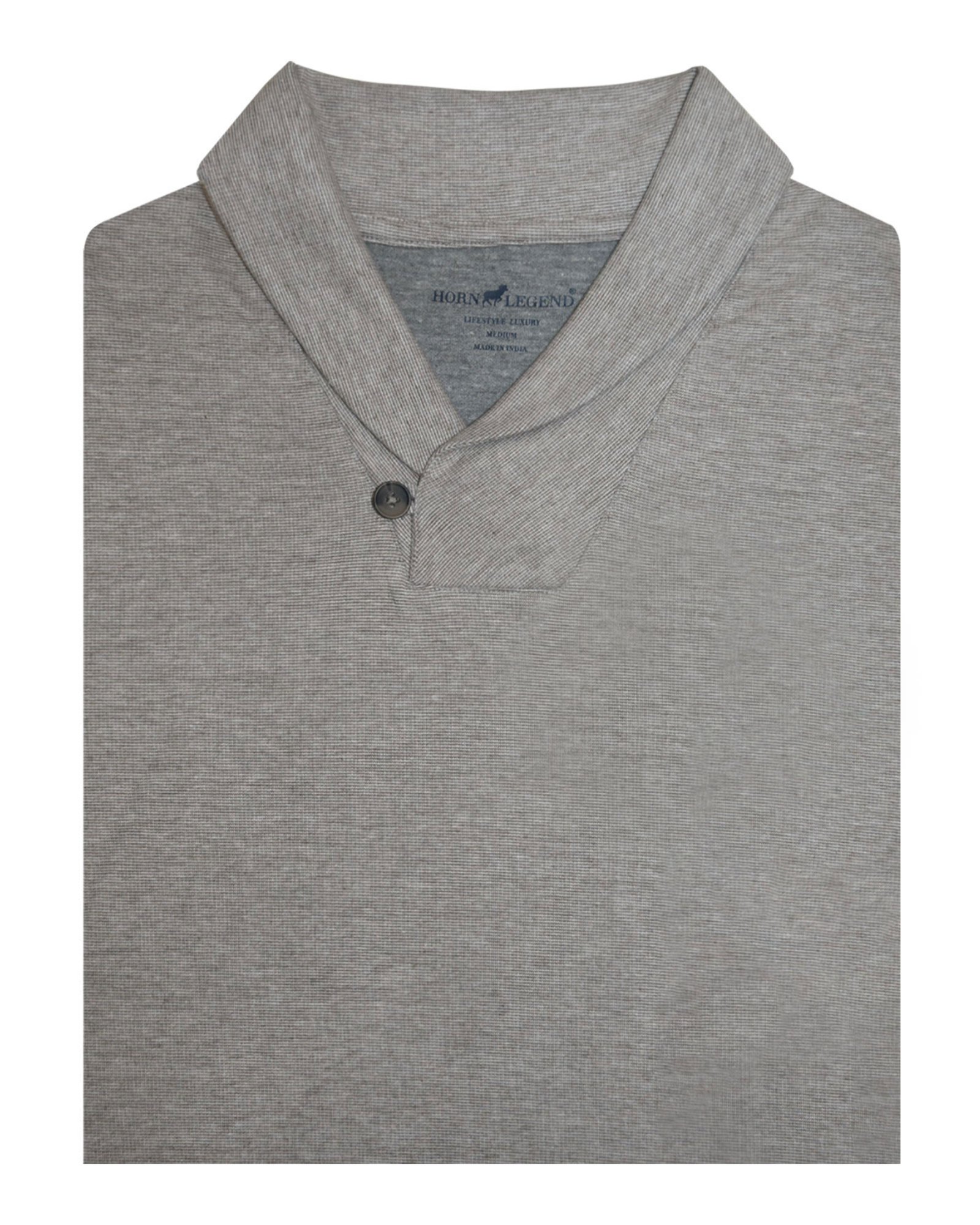 Horn Legend Shawl Collar Sweater - Bark