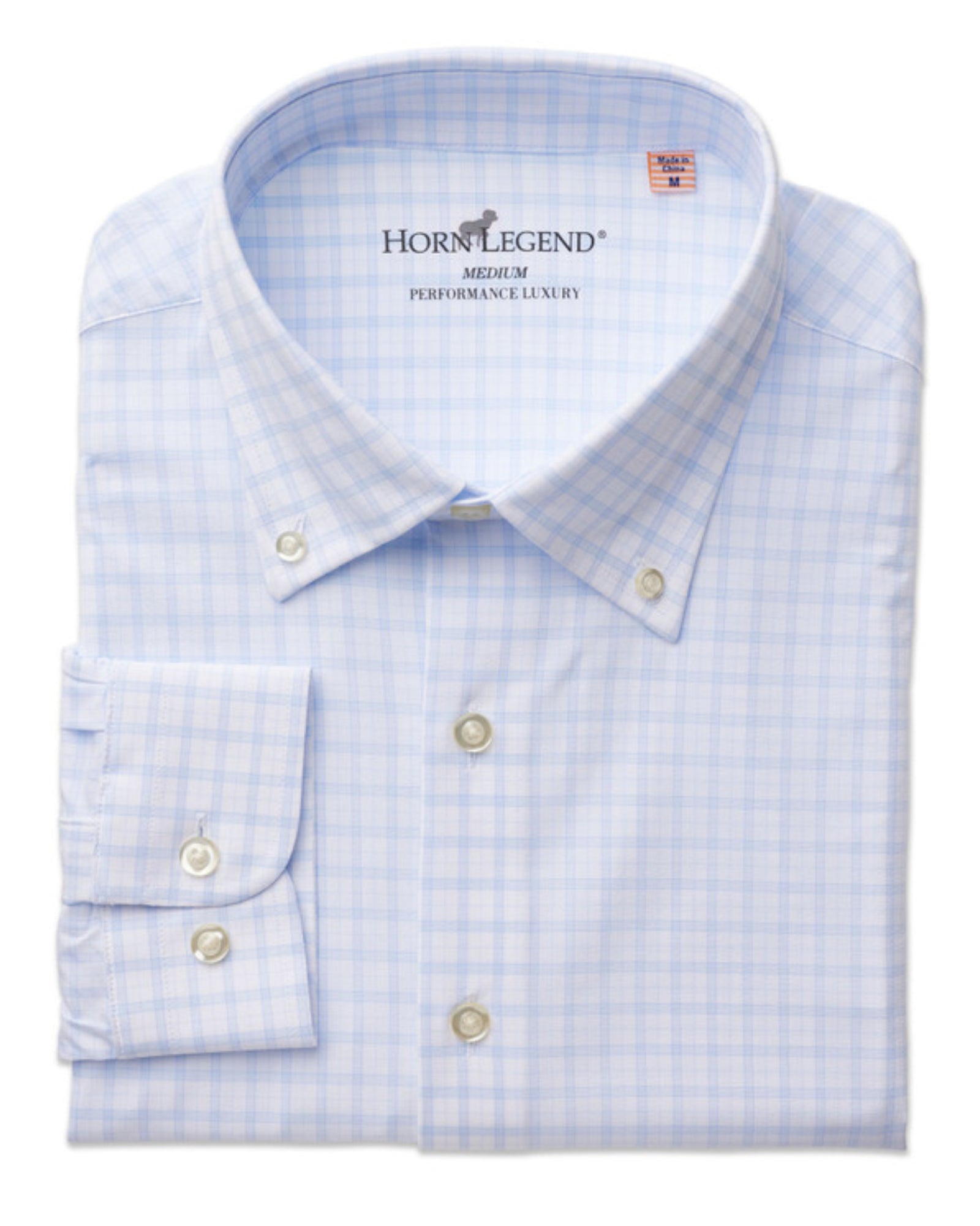 Horn Legend-Performance Button Down- Ice Blue