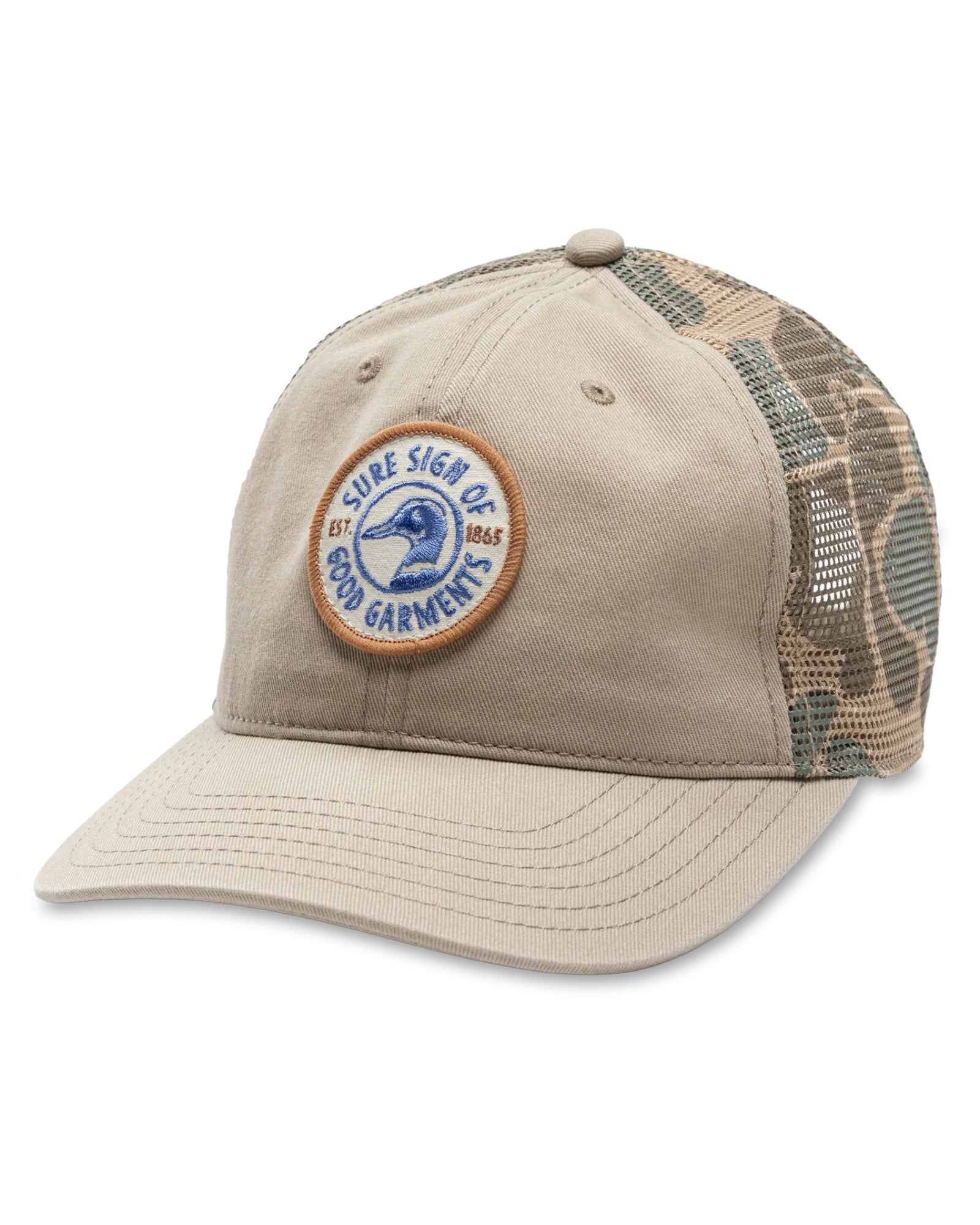 Duck Head Trucker Hat w/ Camo Mesh