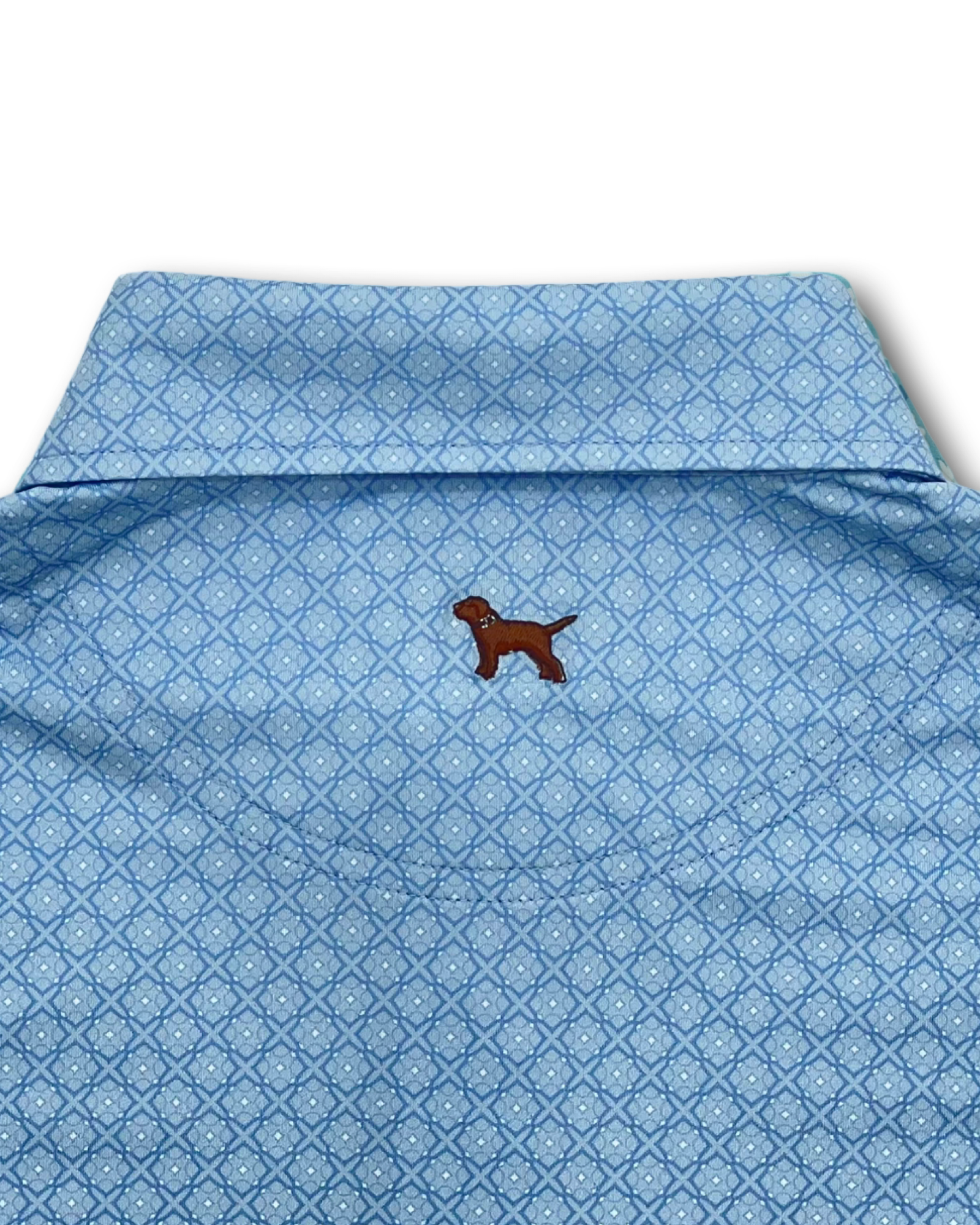 Old Tram- Baby Blue/Blue Printed Polo