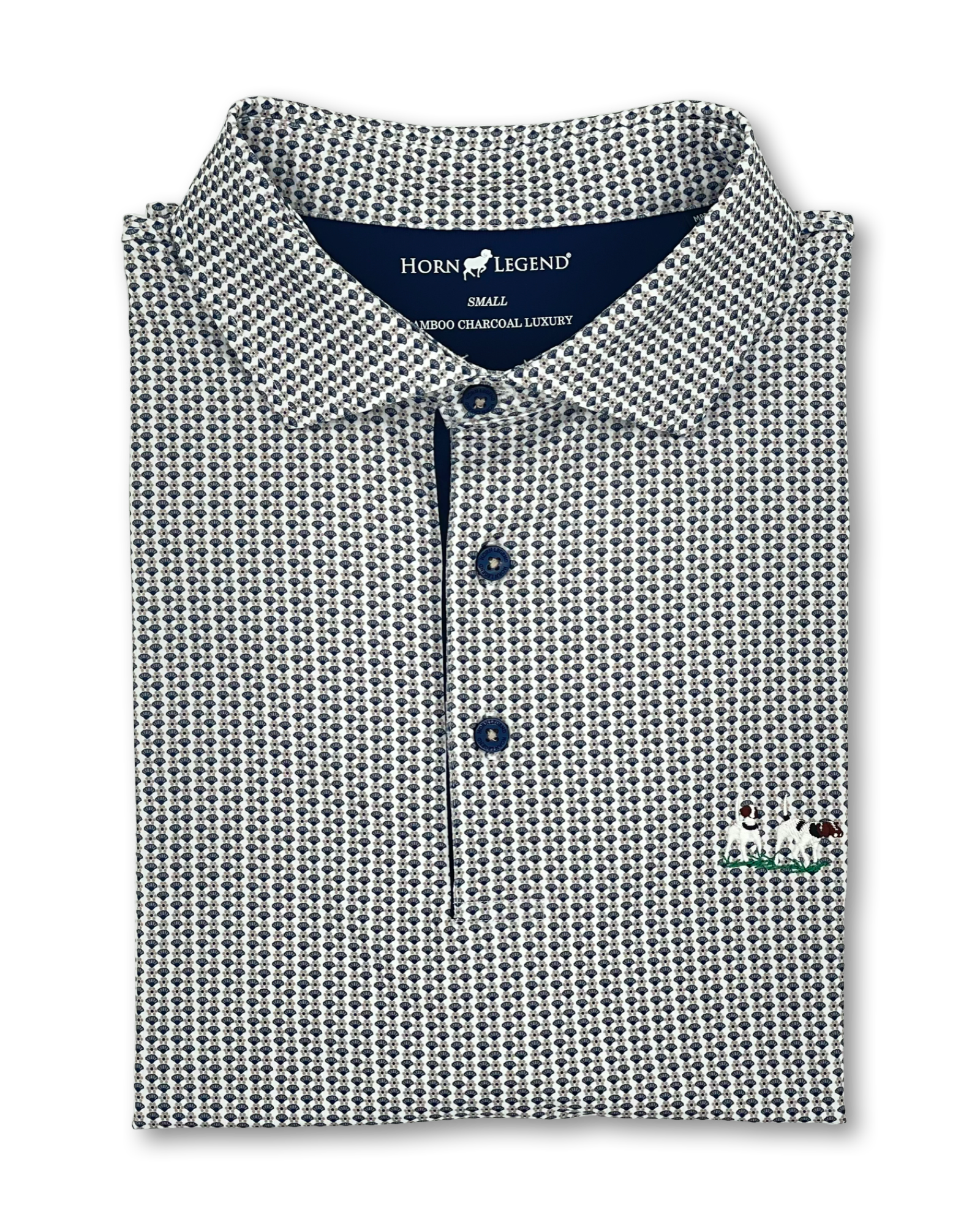 Private Label Performance Polo-White/Navy/Sand