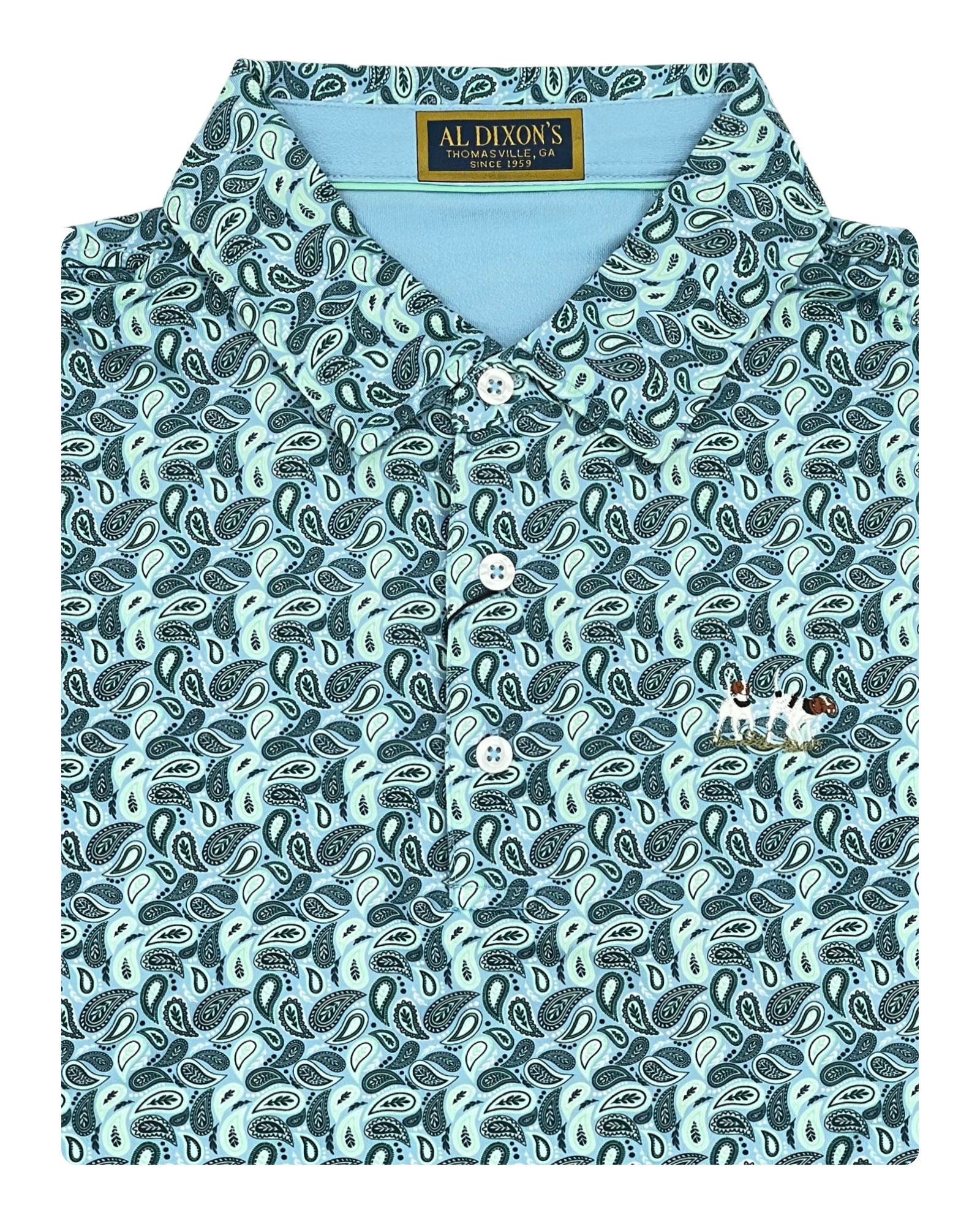 Private Label Performance Polo - Blue Paisley