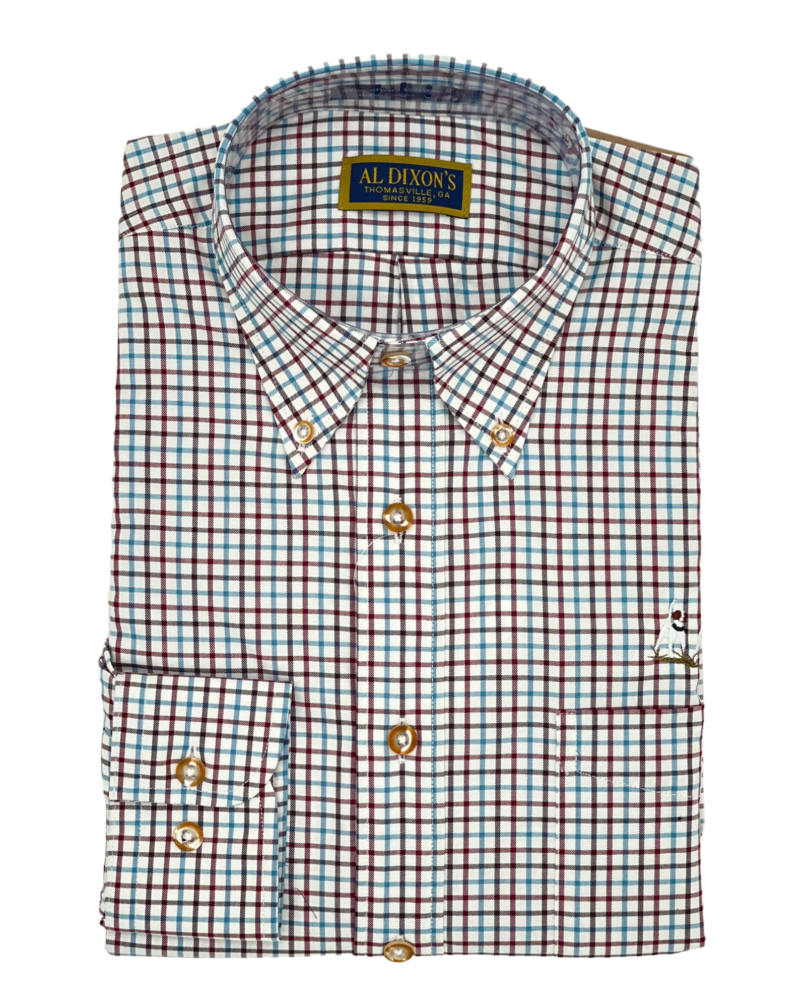 Private Label Sport Shirt - Red/Blue Check