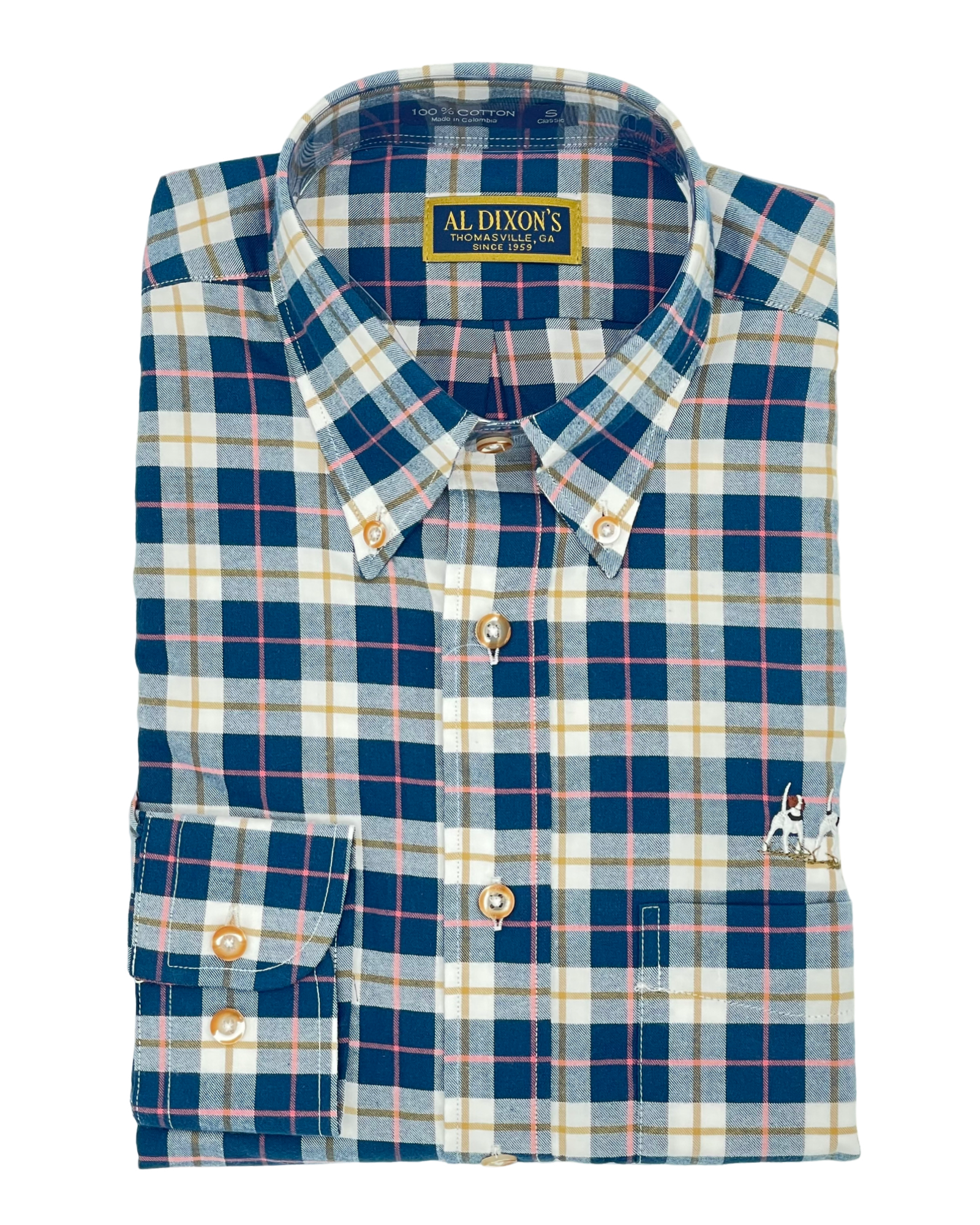 Private Label Sport Shirt - Blue/Pink Plaid