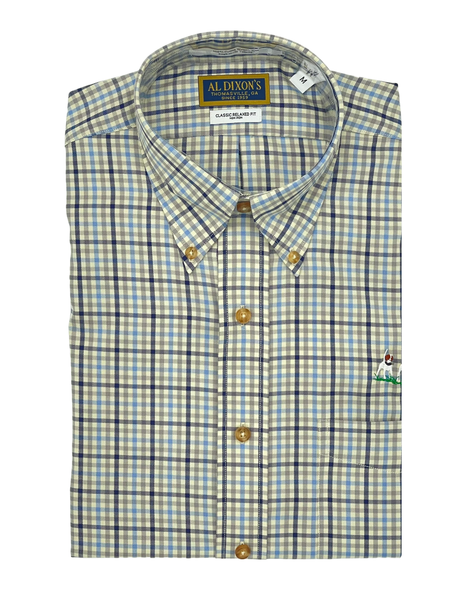 Private Label Sport Shirt - Sage Green/Navy Check