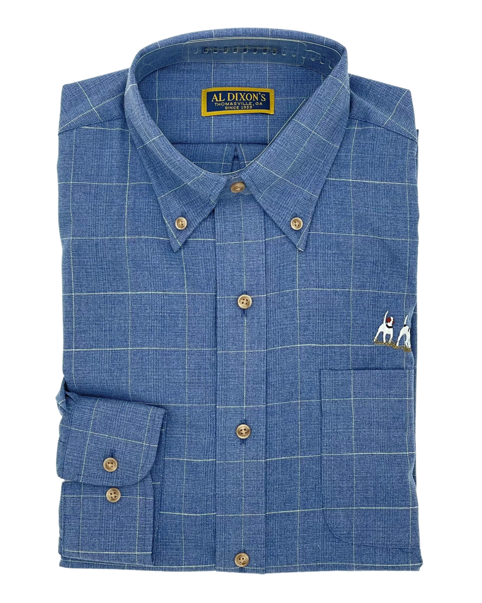 Private Label Button Down - Steel Plaid