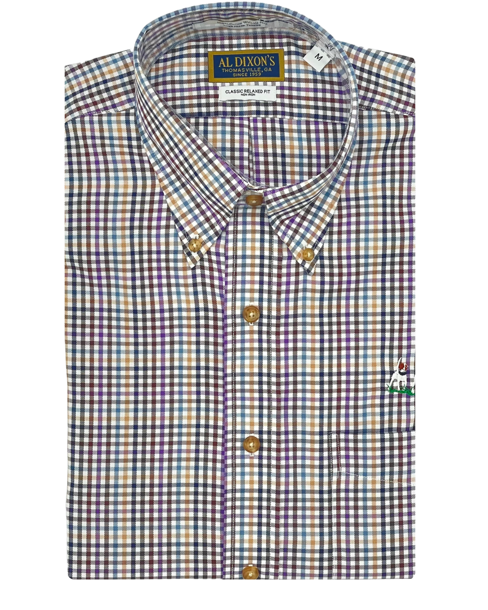 Private Label Sport Shirt - Purple/Yellow Check