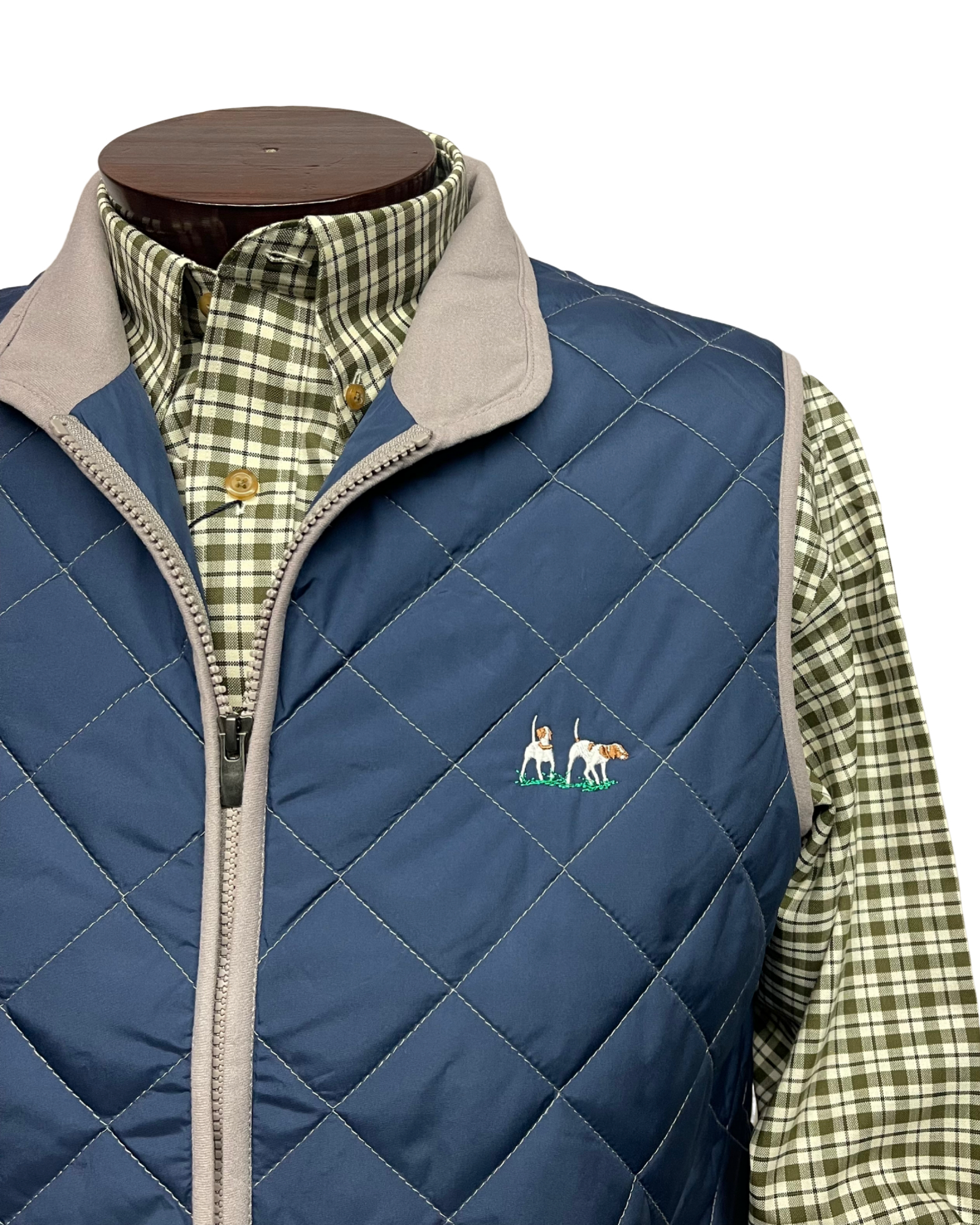 Private Label Quilted Sport Vest - Navy