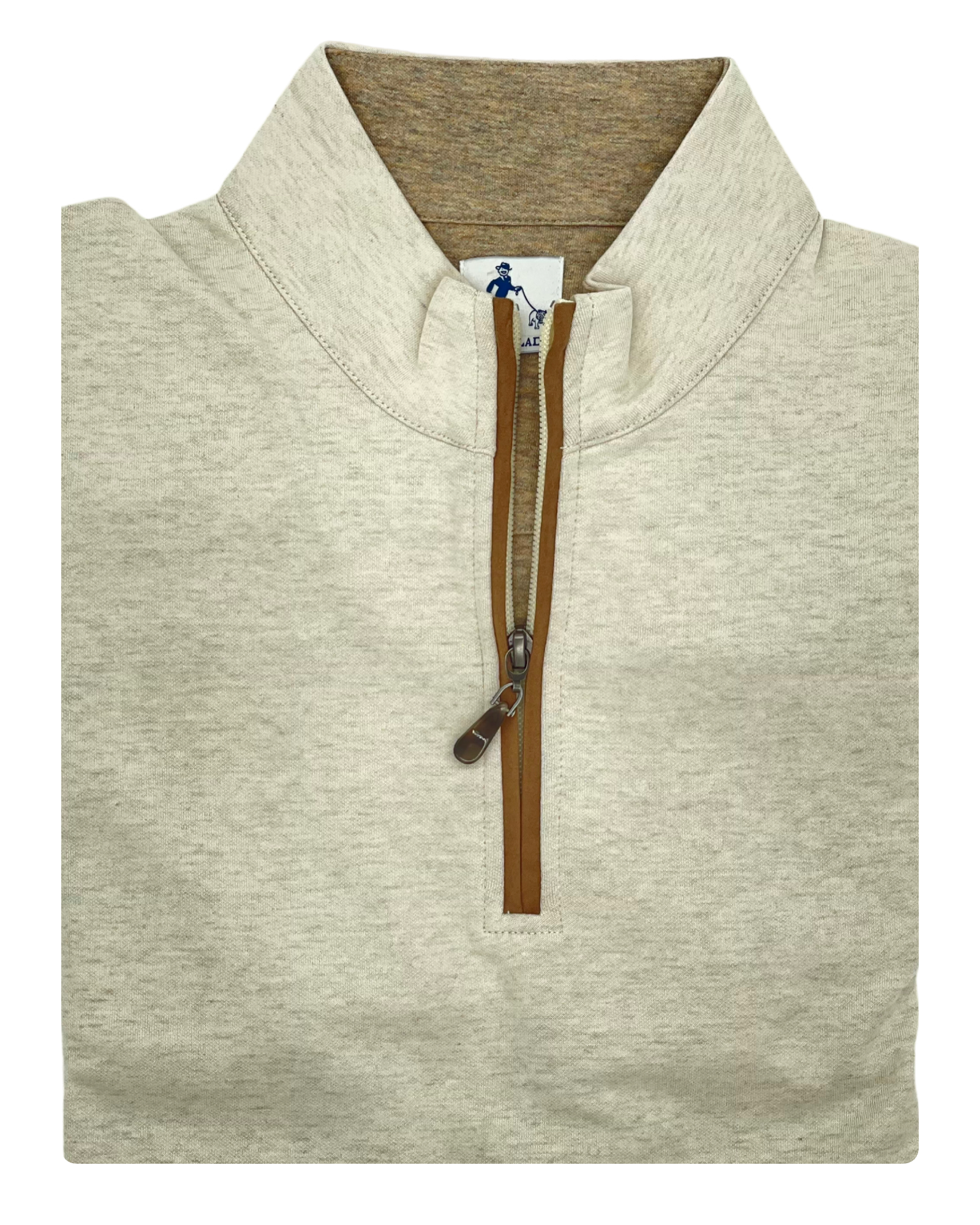 Sharp Lad- Brewster Quarter Zip- Ivory Heather