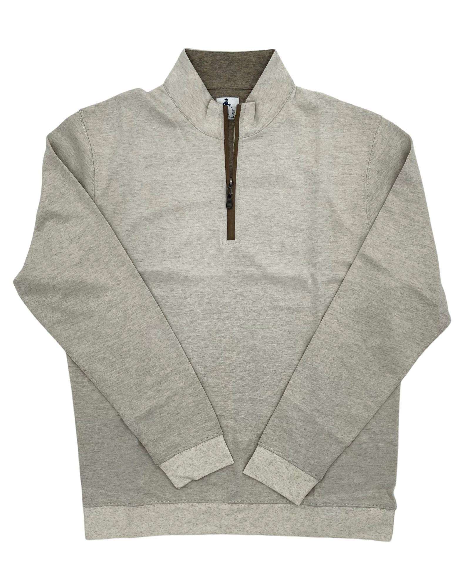 Sharp Lad- Brewster Quarter Zip- Ivory Heather