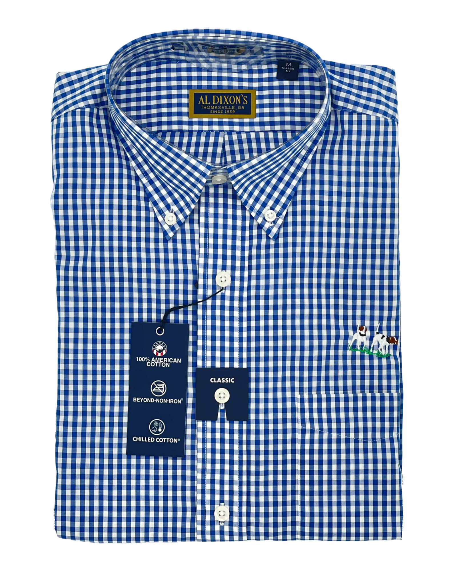 Private Label Button Down-Hector-Royal Blue Gingham