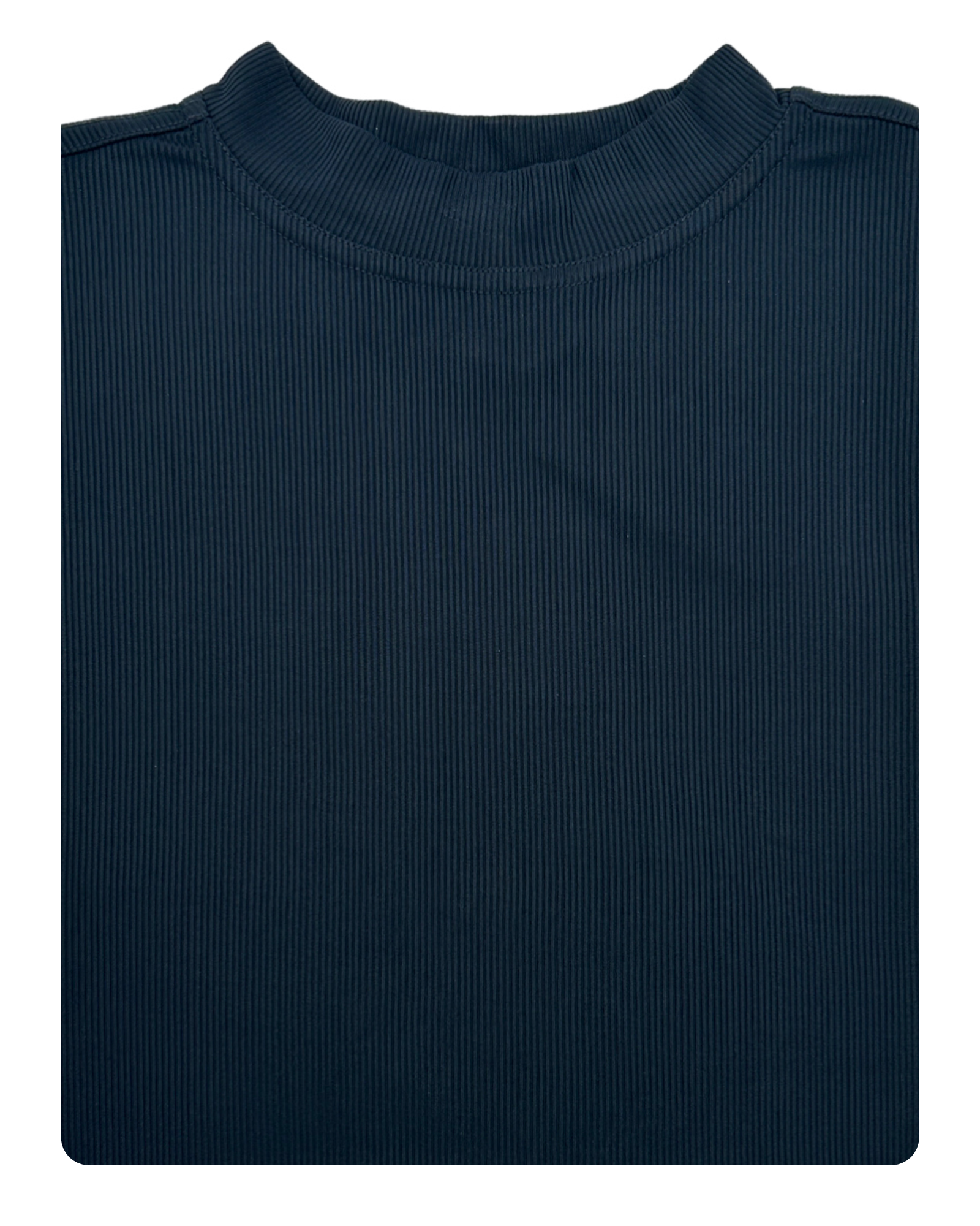 Tulliano Ribbed Mock Neck - Navy