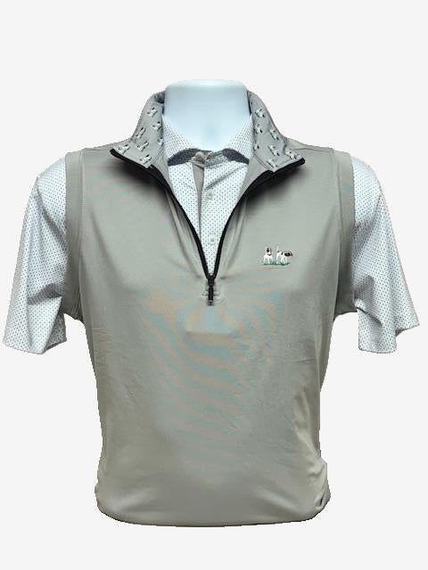 Private Label Performance 1/4 Zip Vest - Grey