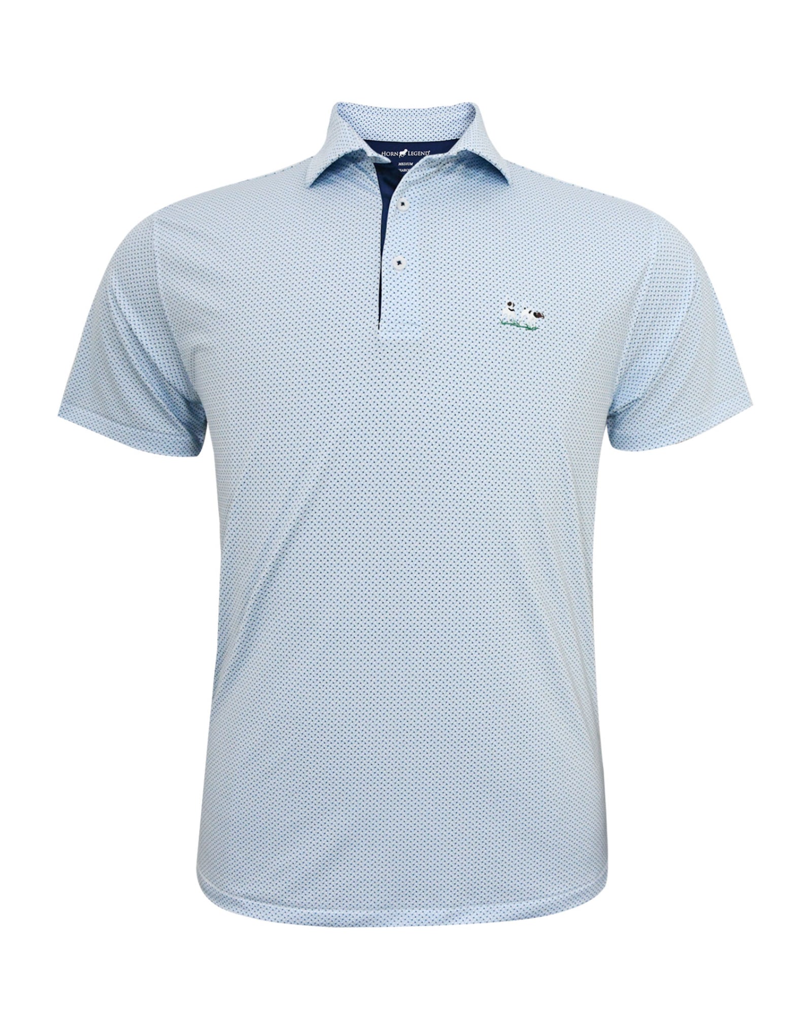 Private Label Performance Polo - Coils - White/Serenity/Navy