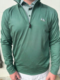 Horn Legend-1/4 Zip Micro Fleece Pullover - Green/Grey - Shepherd