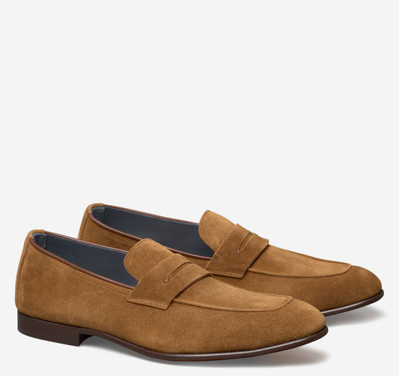 Johnston & Murphy- Taylor Penny Loafer- Snuff Suede