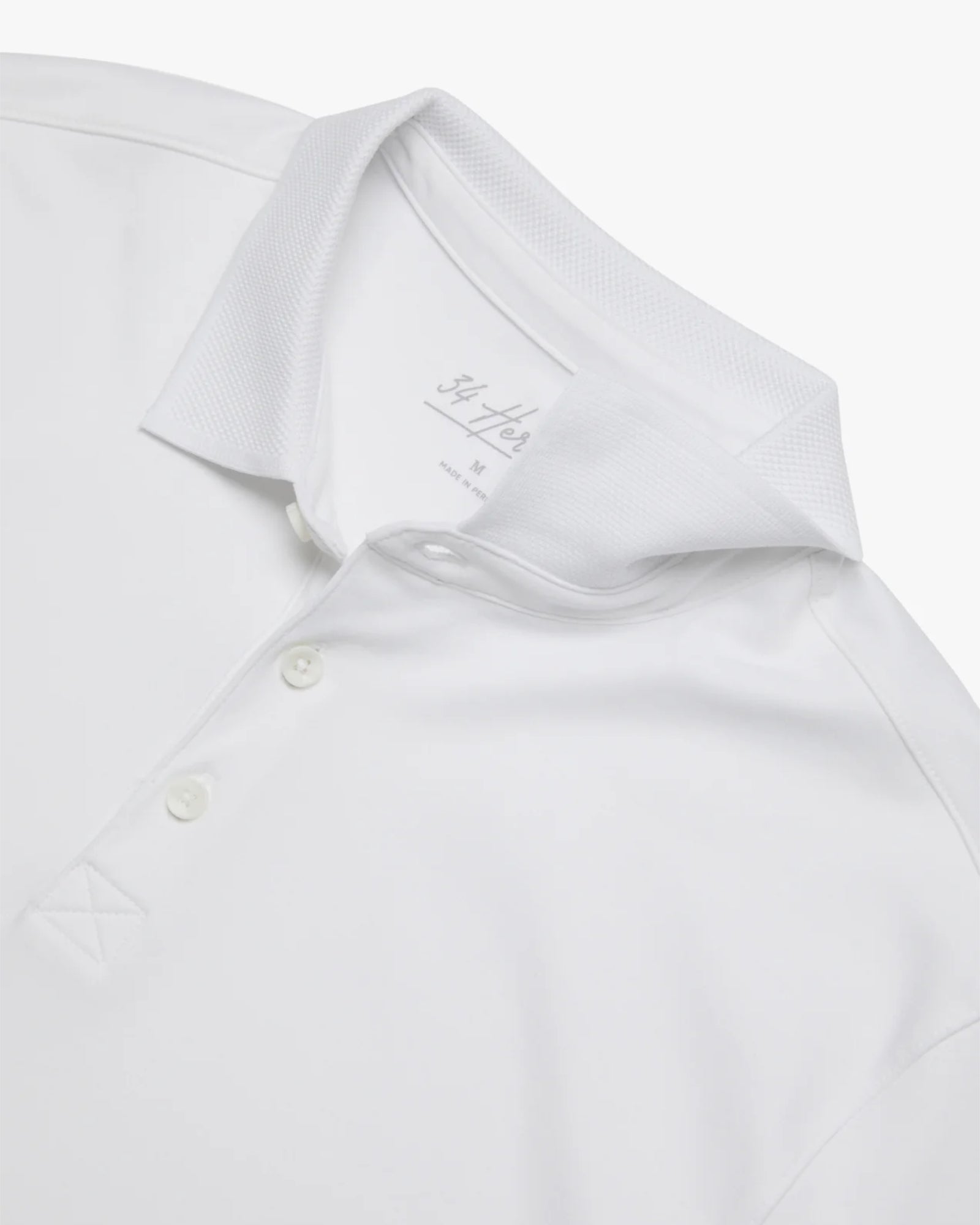 34 Heritage - White Polo T-Shirt