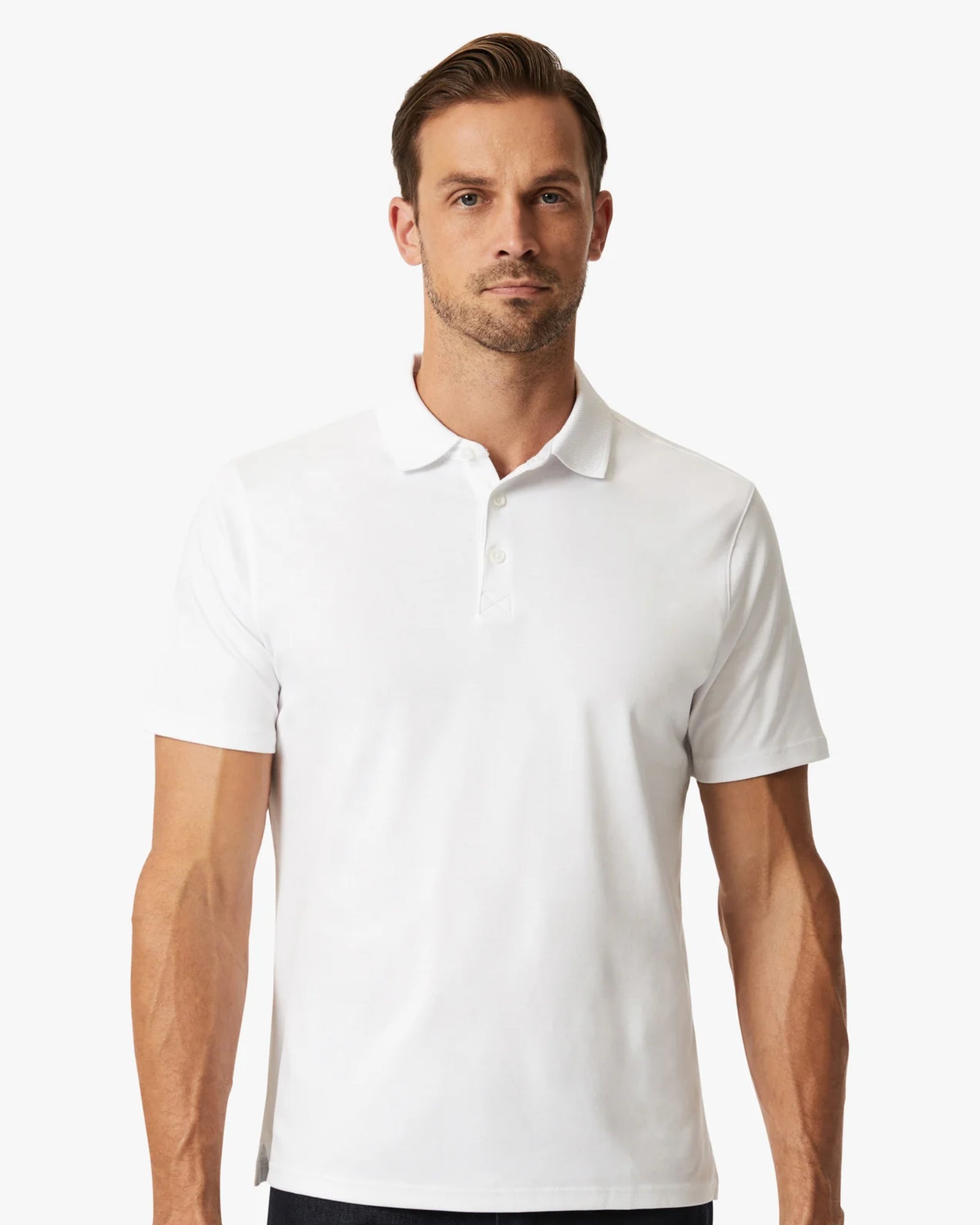 34 Heritage - White Polo T-Shirt