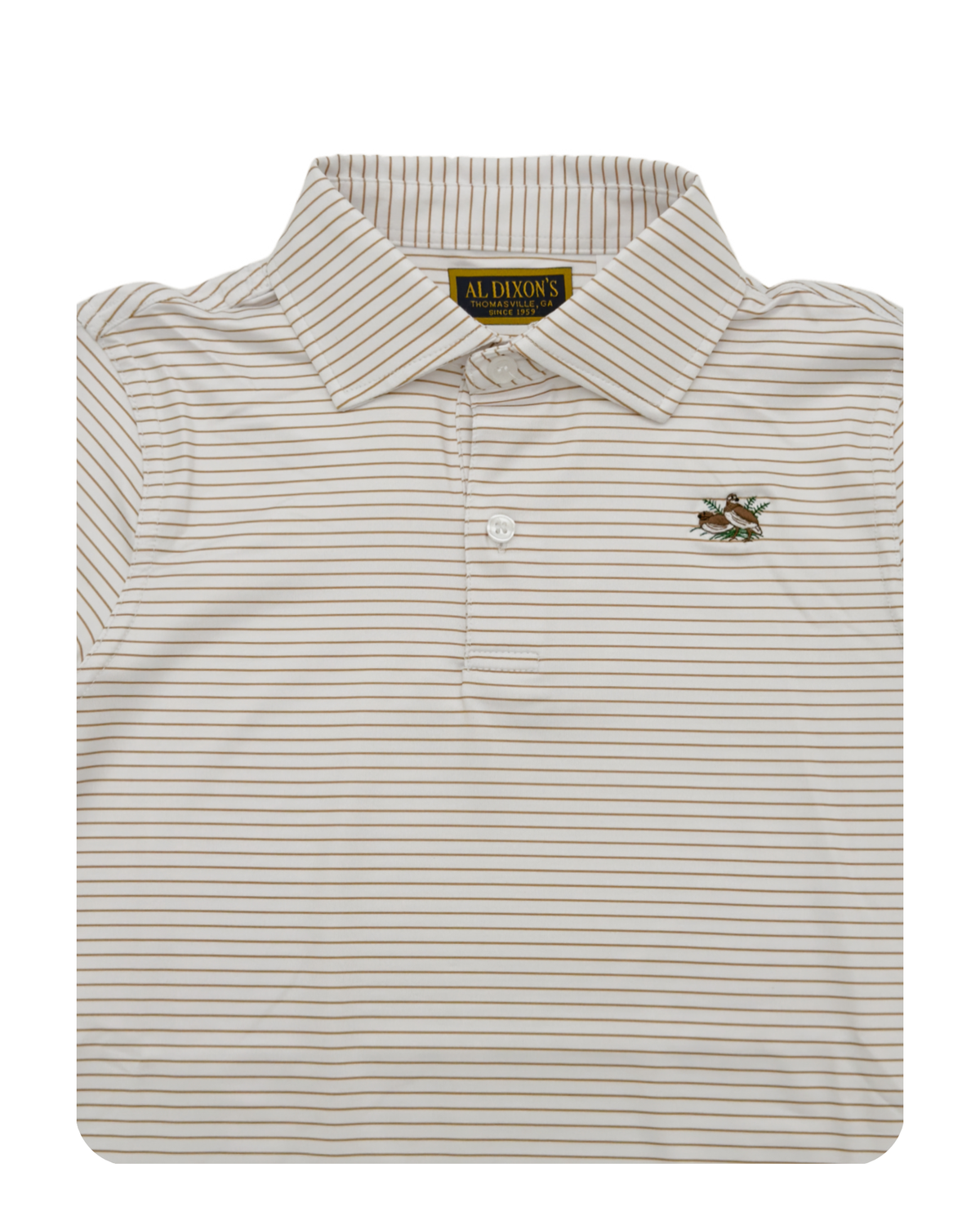 Private Label Performance Youth Polo - Khaki/White